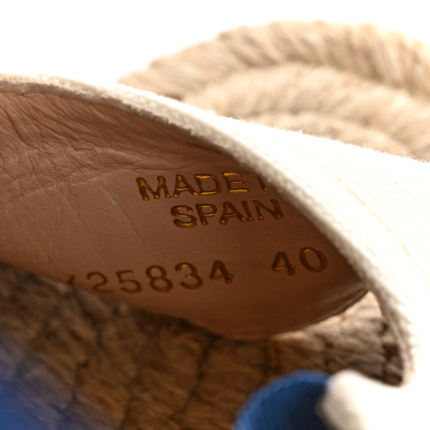 Canvas GG Ankle Wrap Platform Espadrille Wedges 40 Mystic White Royale Blue