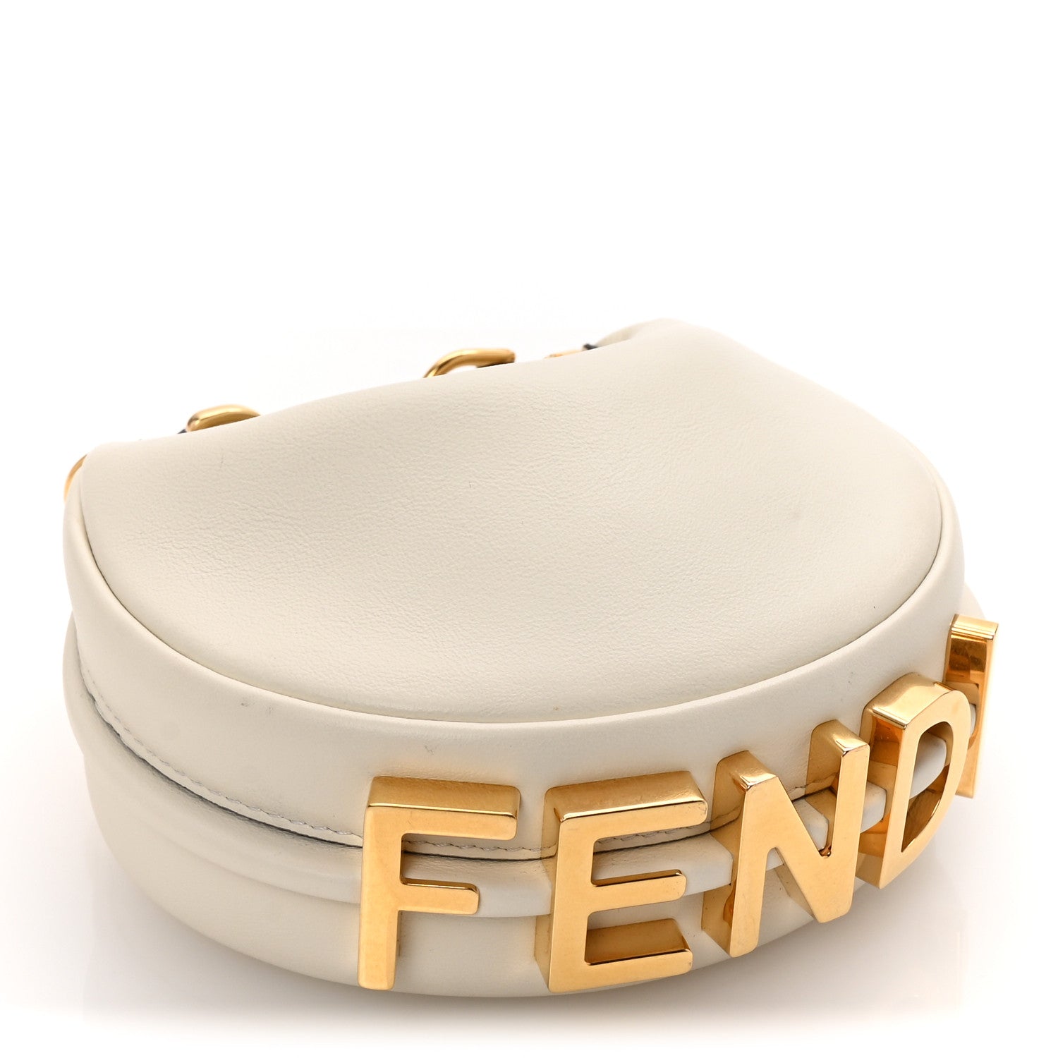 Vitello Grace Matte Nano Fendigraphy Hobo Charm White Ice