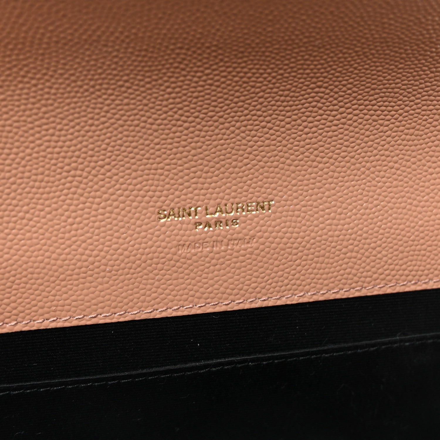 Grain De Poudre Matelasse Chevron Monogram Envelope Vintage Peach