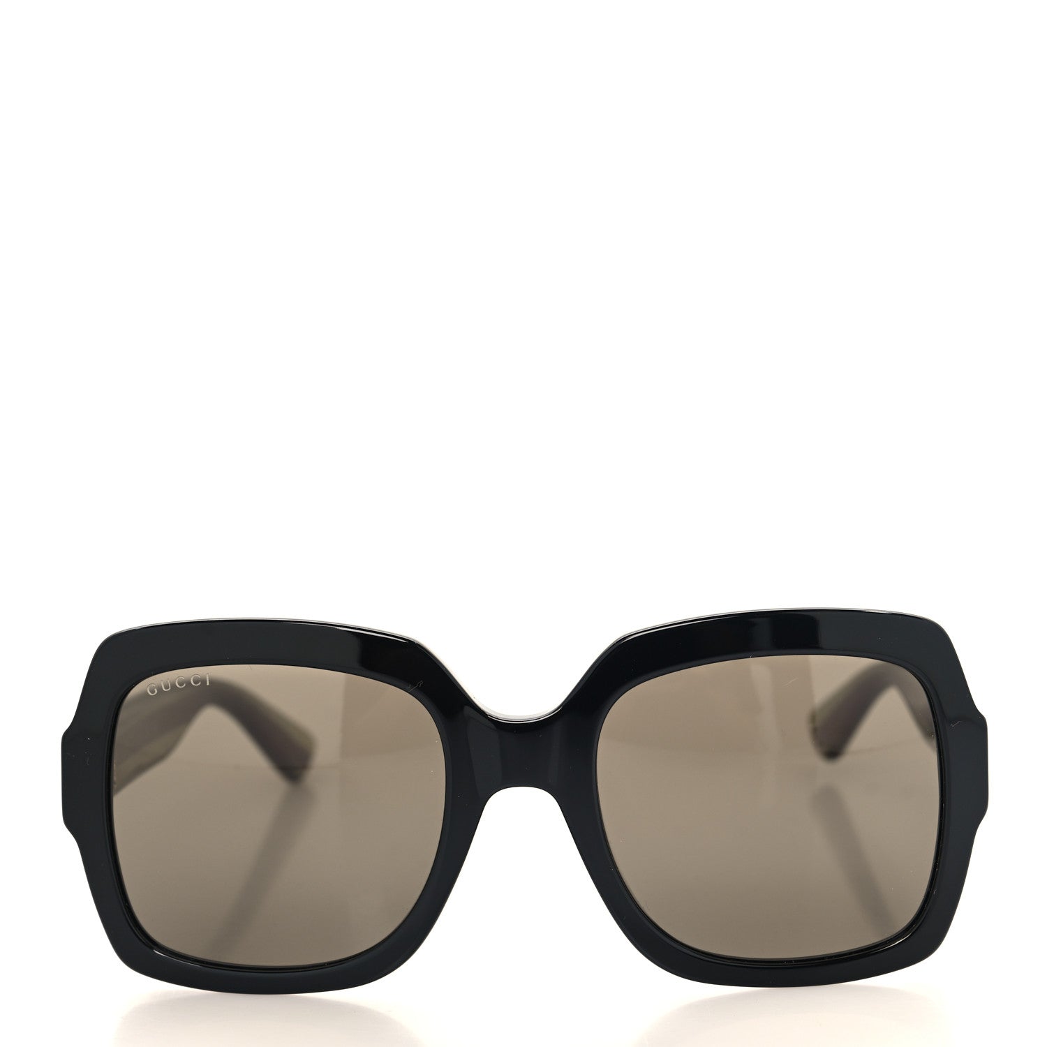 Acetate Square Frame Web Glitter Sunglasses GG0036SN Black Green