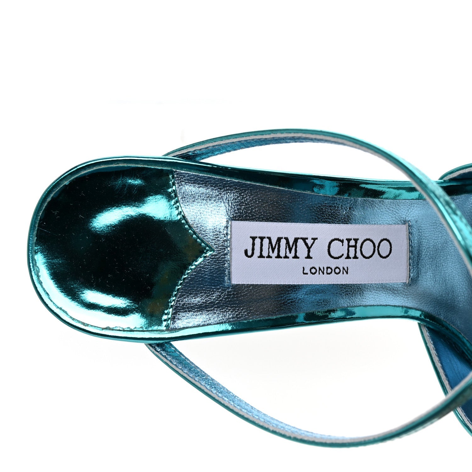 Metallic Calfskin Anise 95 Sandals 38.5 Malibu