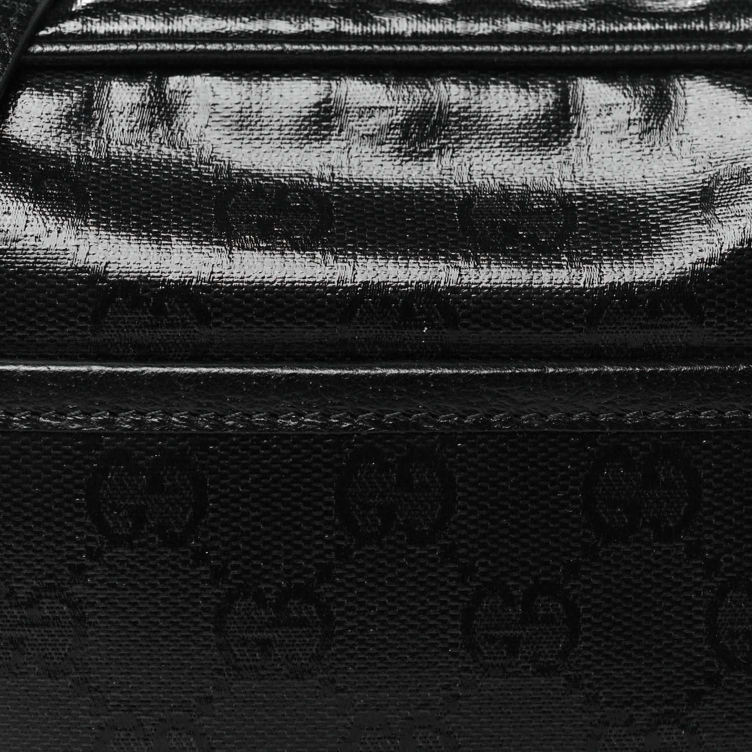GG Crystal Monogram Mini Shoulder Bag Black