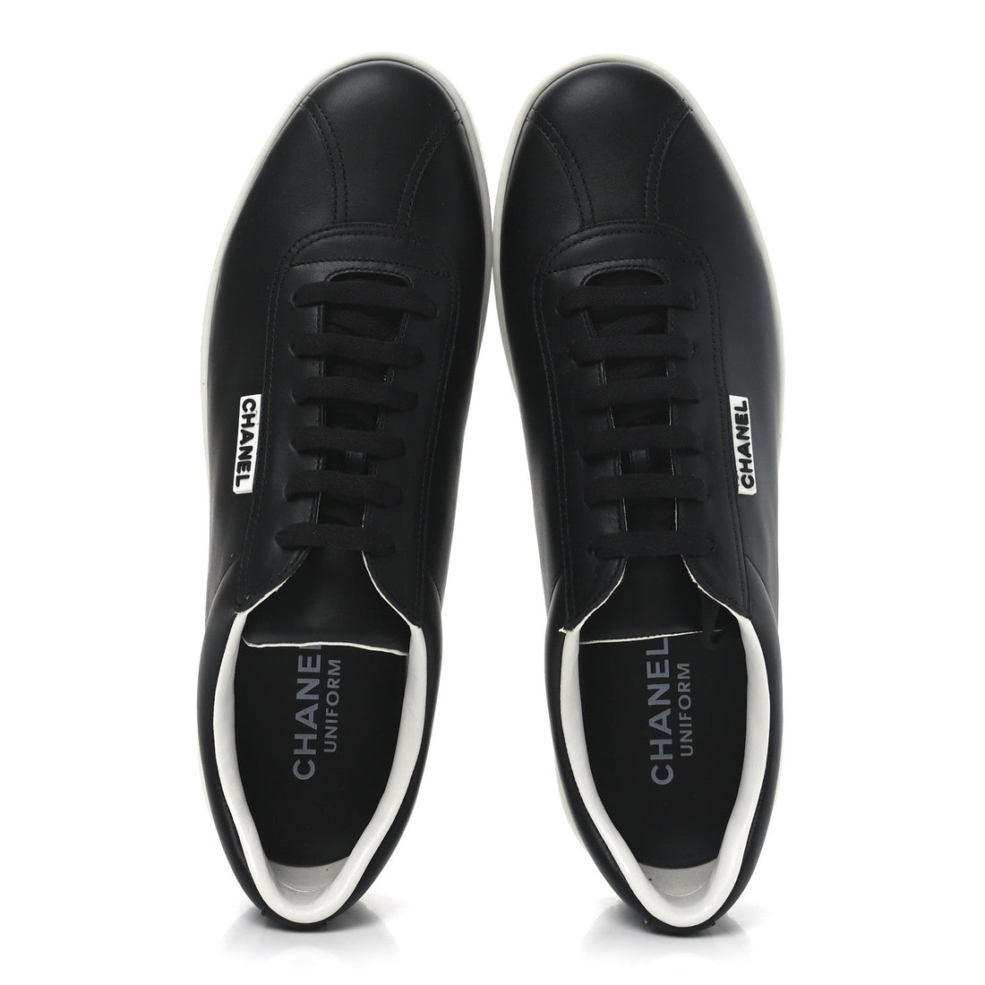 Calfskin Tennis CC Mens Sneakers 44 Black