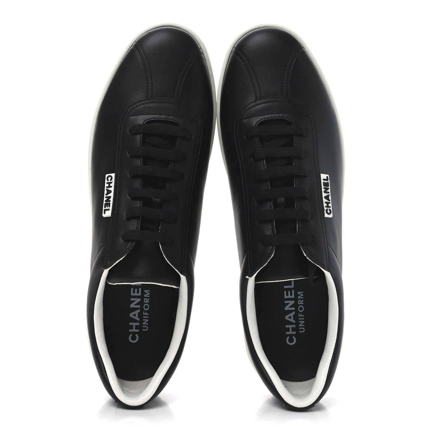 Calfskin Tennis CC Mens Sneakers 44 Black