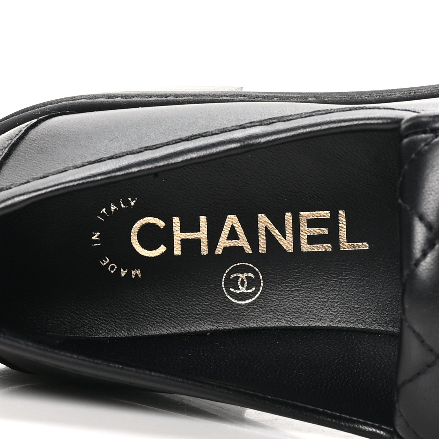 Lambskin Quilted CC Turnlock Loafers 35.5 Black