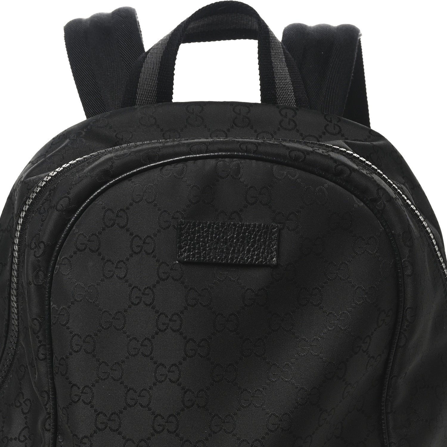 Nylon Monogram Slim Backpack Black