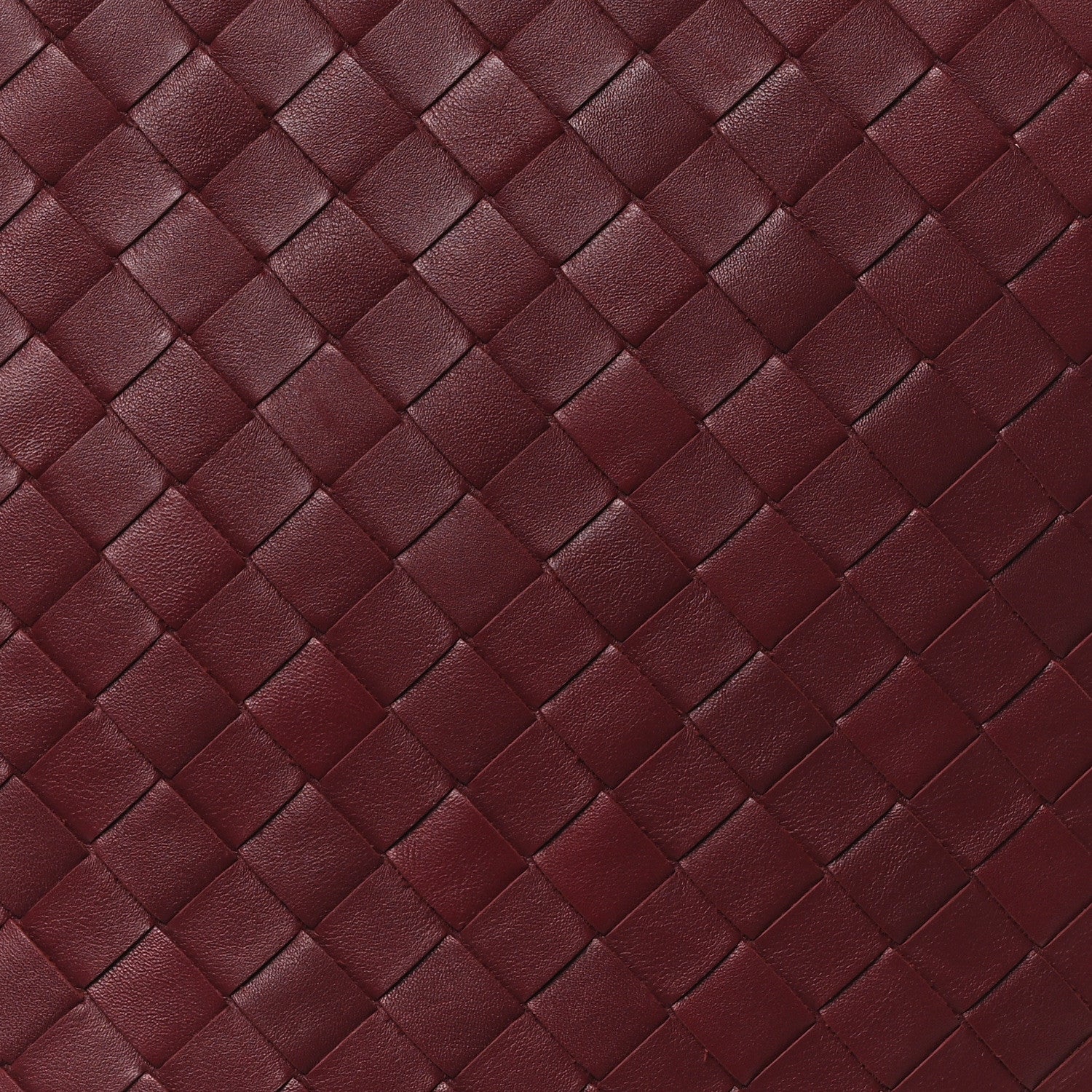 Calfskin Intrecciato Large North South Tote Bag Burgundy