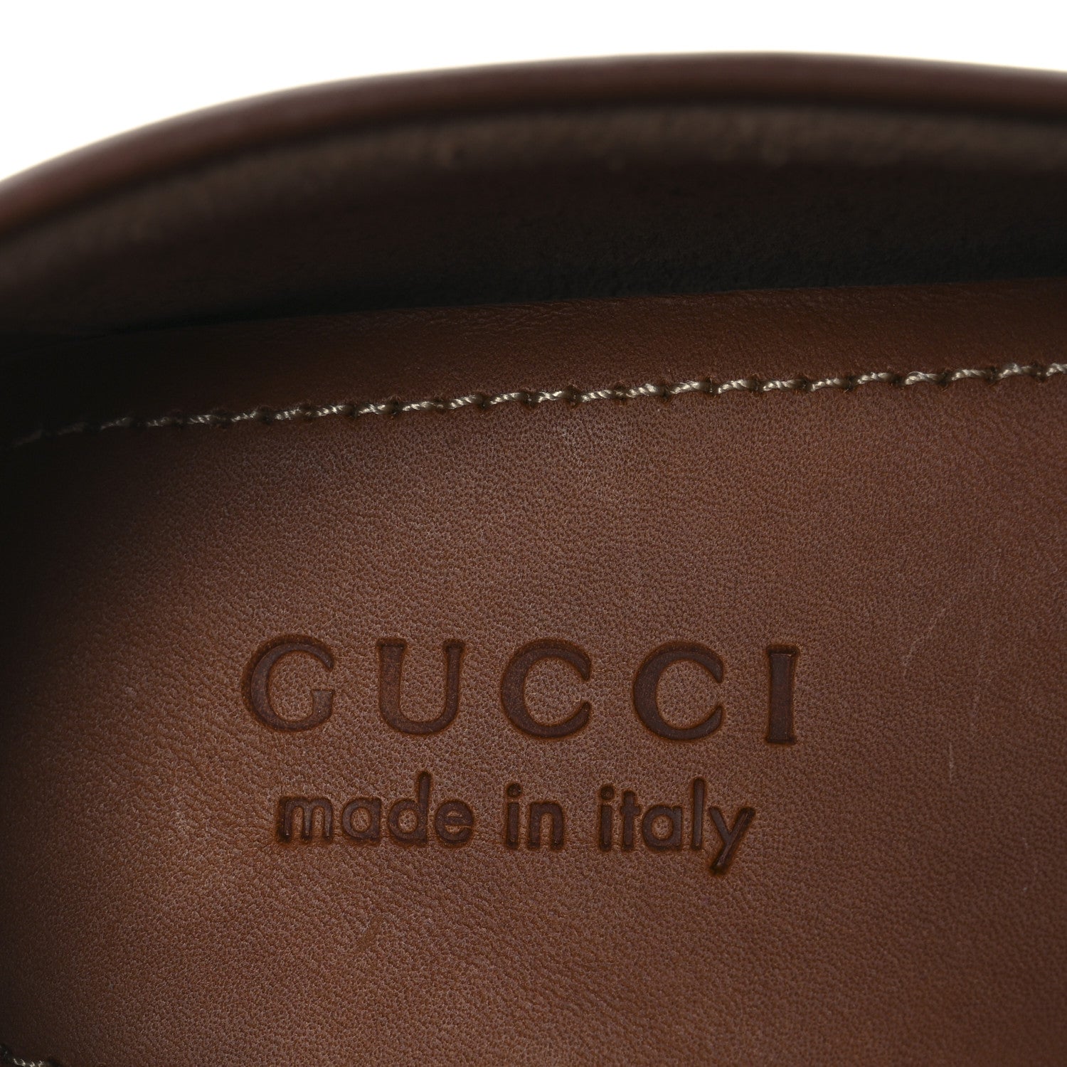 Soft Clove Calfskin GG Supreme Monogram Mens Interlocking G Driver Loafers 8 Brown