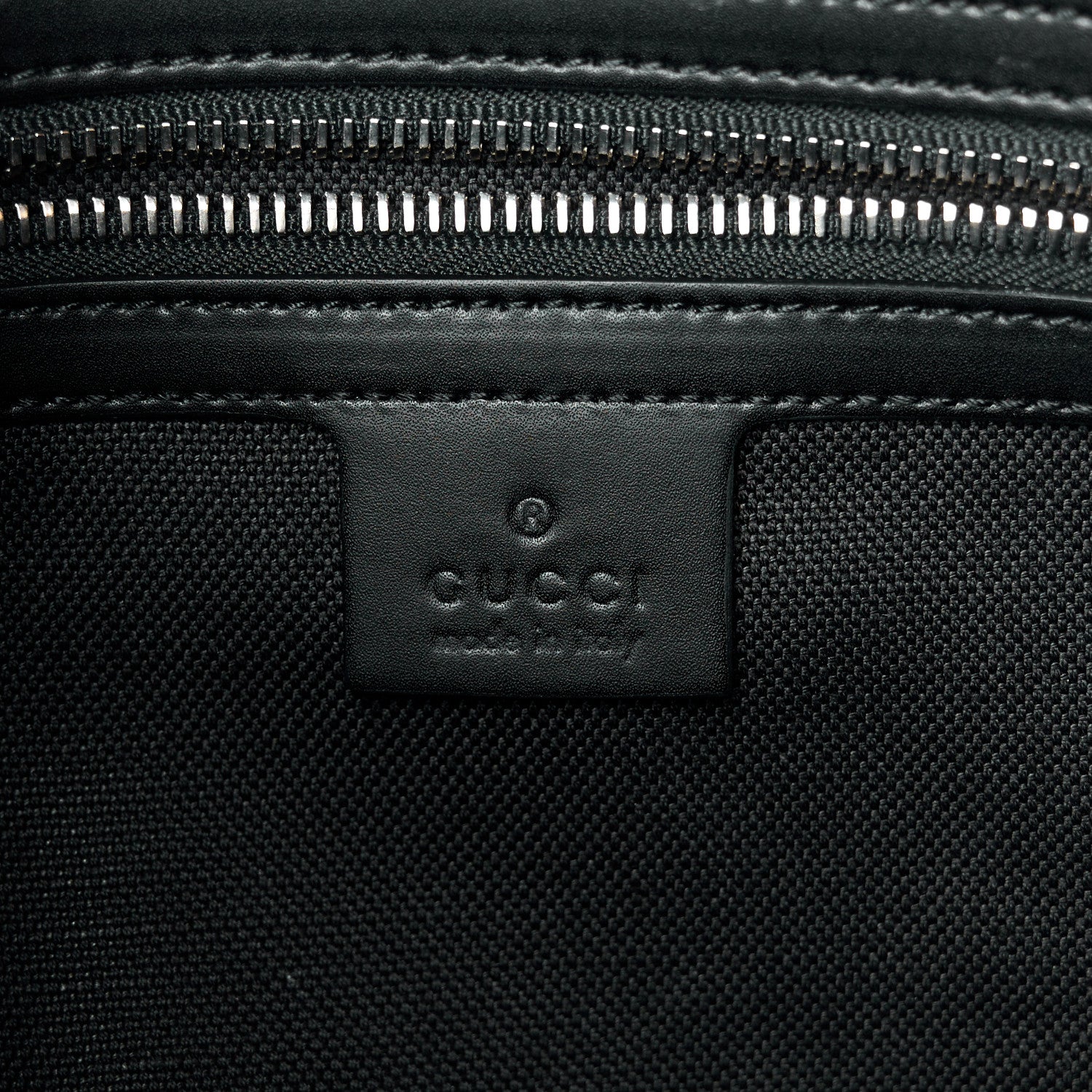 Soft GG Supreme Monogram Appia Calfskin Web East West Messenger Bag Black Grey