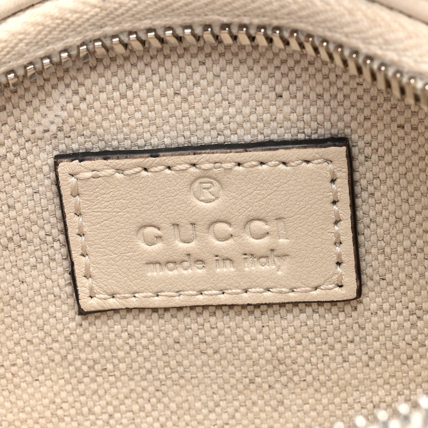 Calfskin GG Tennis Embossed Belt Bag Mystic White