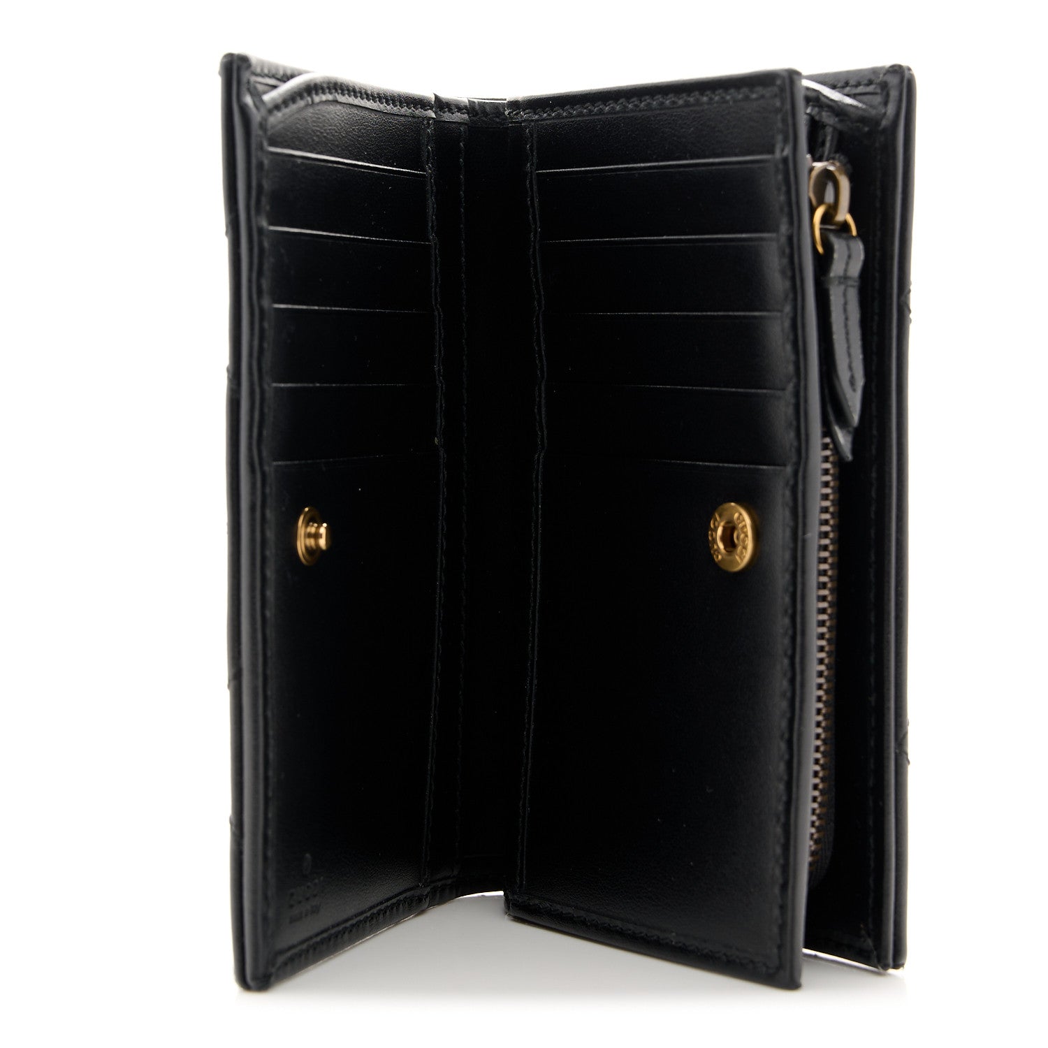 Calfskin Matelasse GG Marmont Wallet Black