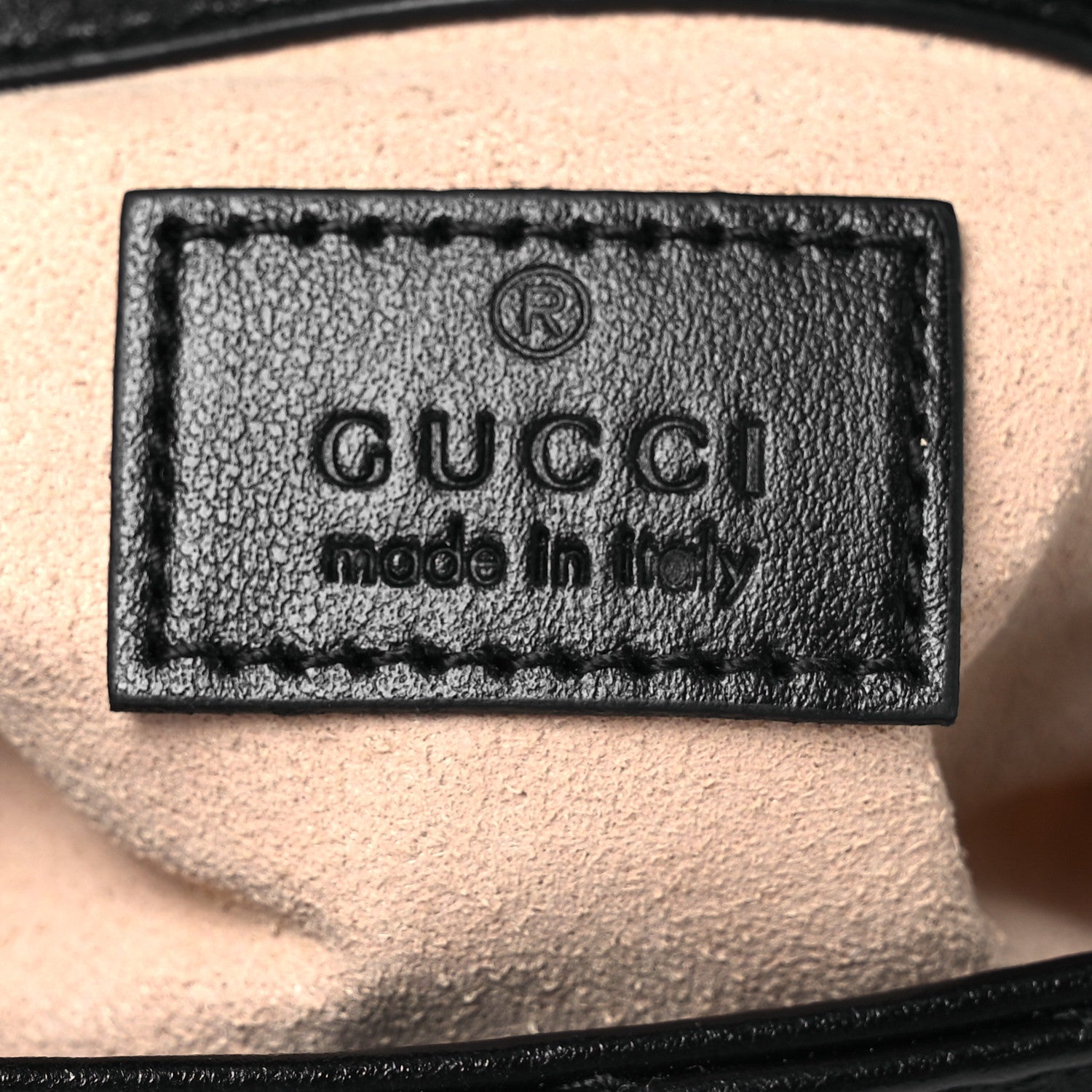 Calfskin Matelasse Monochrome GG Marmont Chain Belt Bag Black