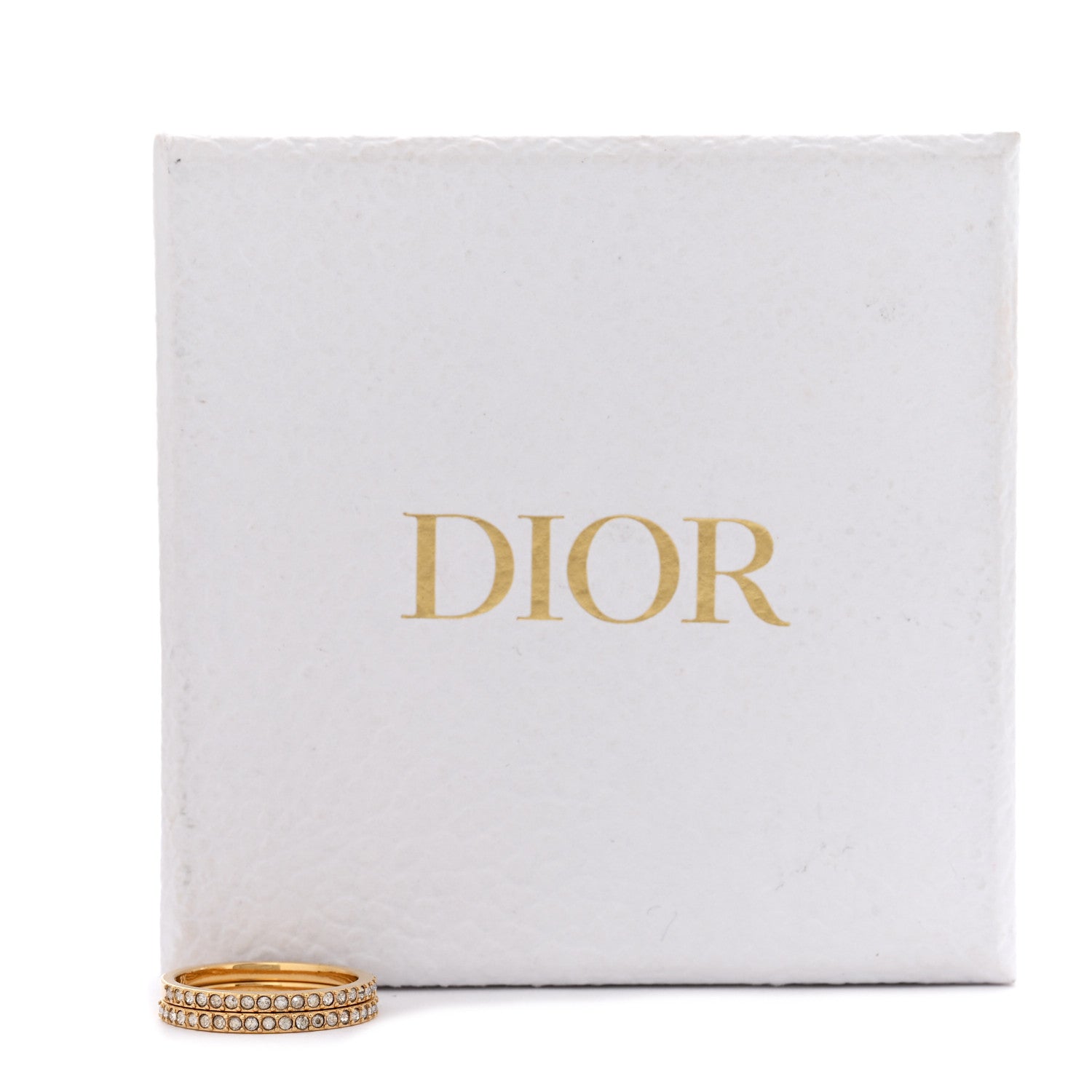 Metal Crystal Dior Code Ring Set 59 8.75 Gold