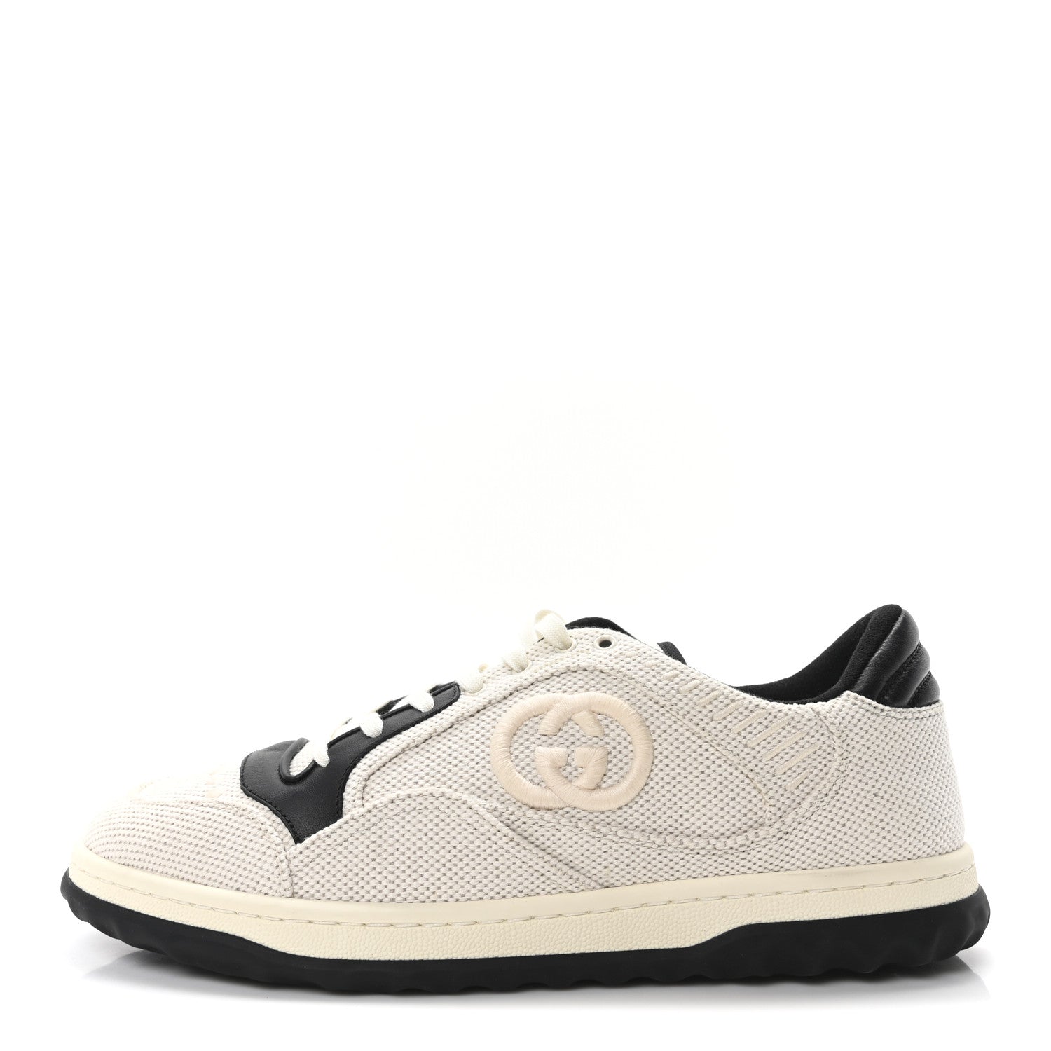 Canvas Calfskin Mens Mac80 Sneakers 8.5 Natural Black