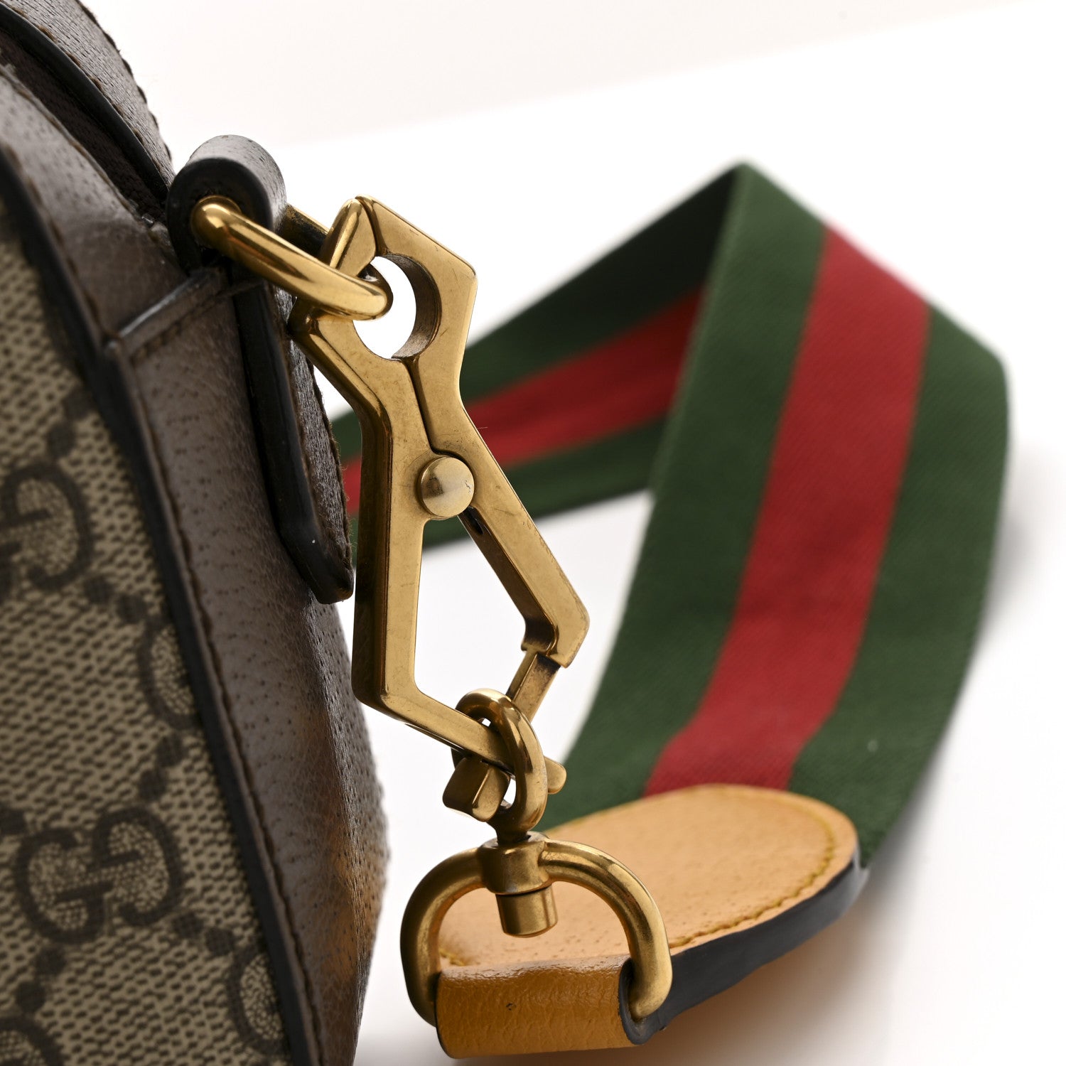 GG Supreme Monogram Web Neo Vintage Shoulder Bag Beige New Acero Crop