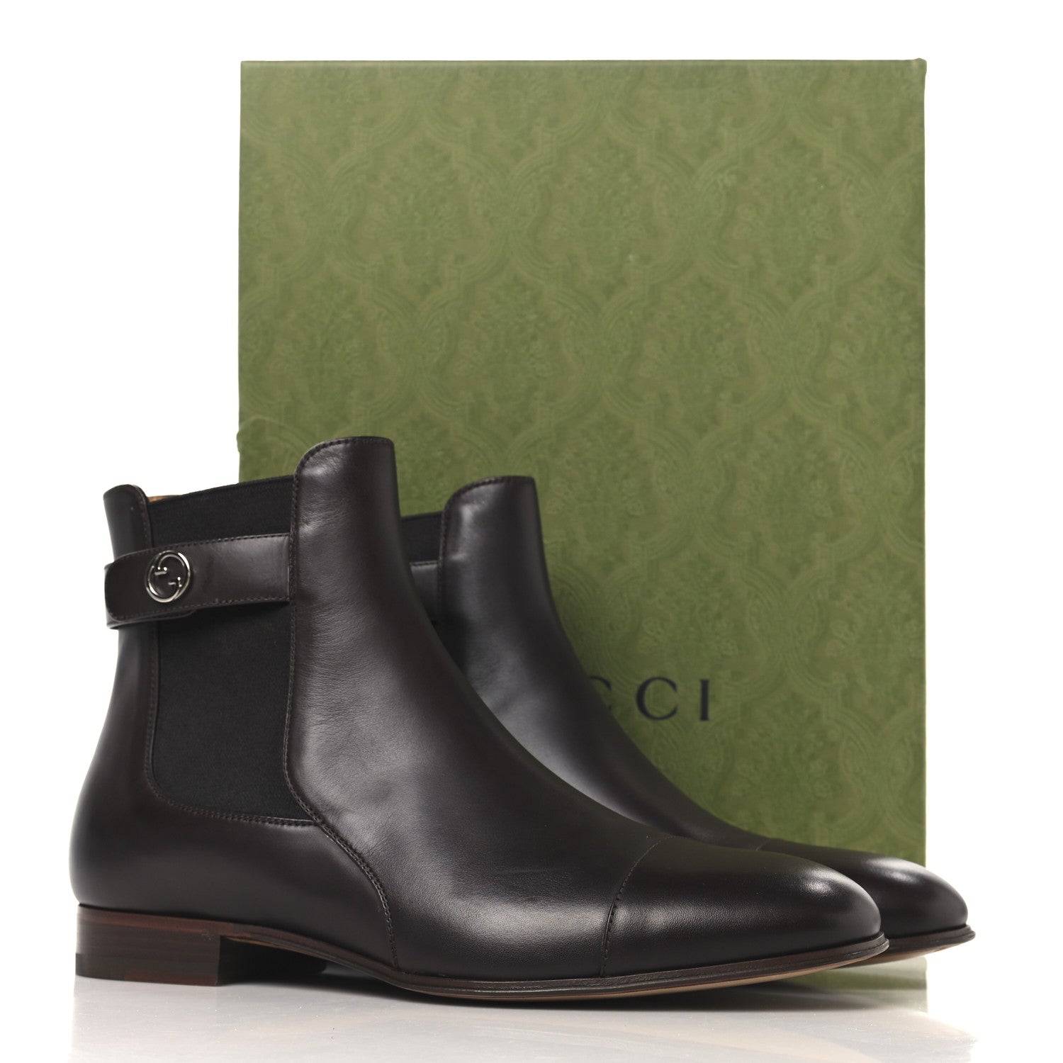 Calfskin Mens Blondie Chelsea Ankle Boots 8 Cocoa