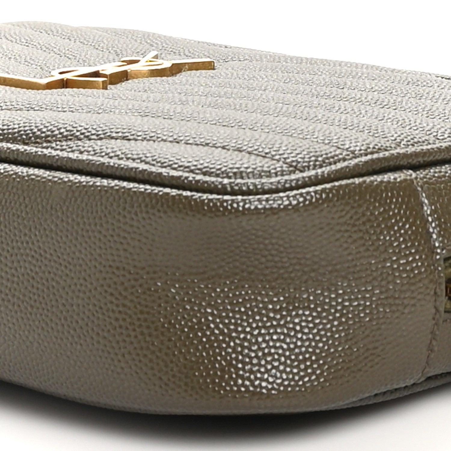 Grain De Poudre Matelasse Monogram Mini Lou Camera Bag Dark Latte