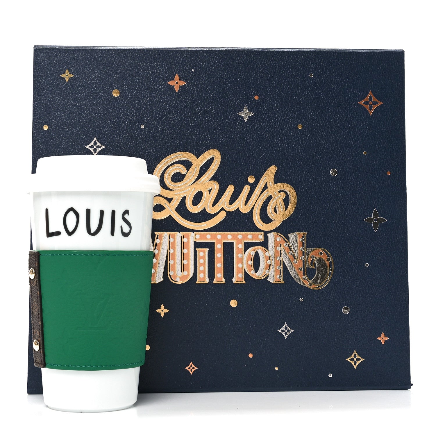 Porcelain Taurillon Louis Cup Green