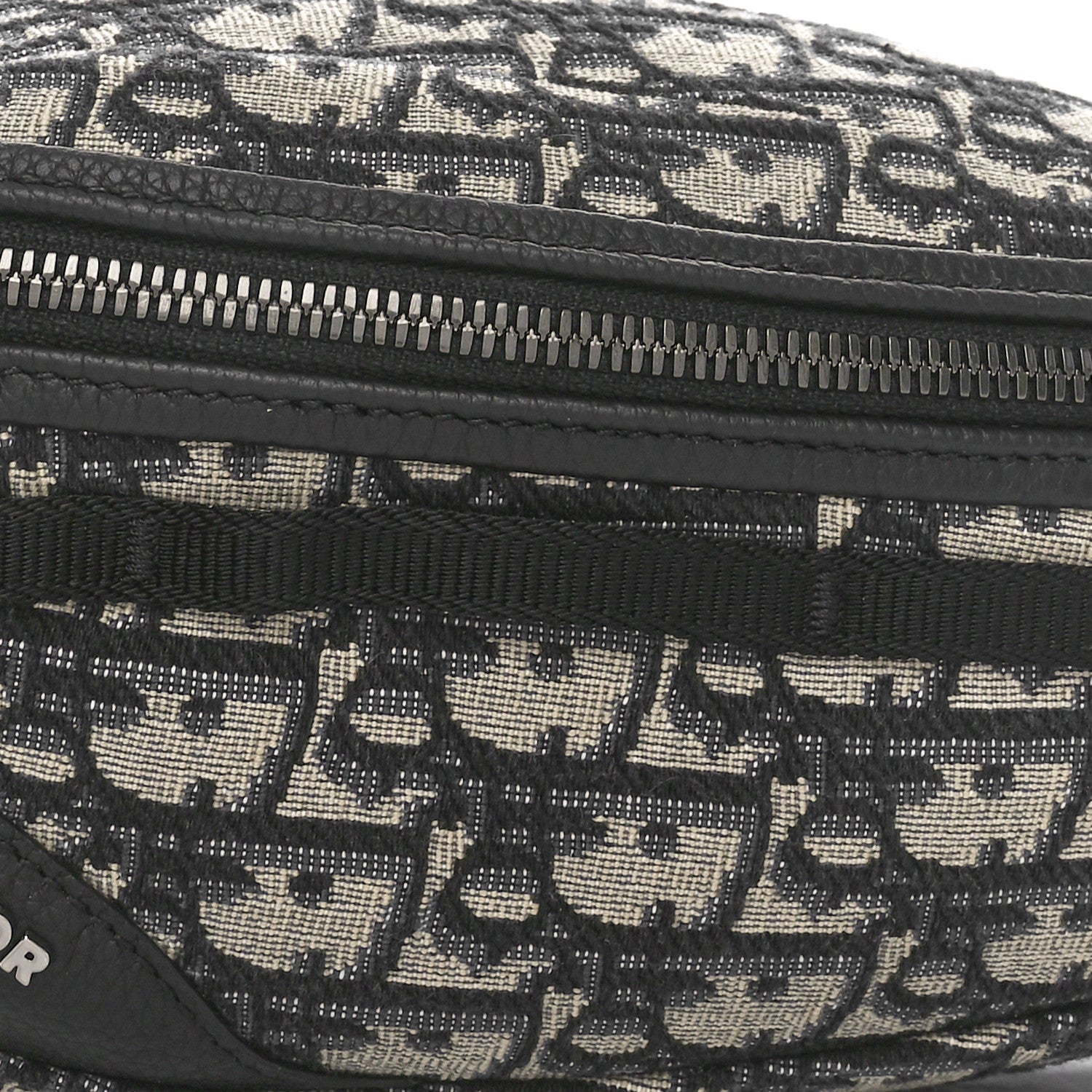 Grained Calfskin Oblique Scarab Sling Bag Blue Black