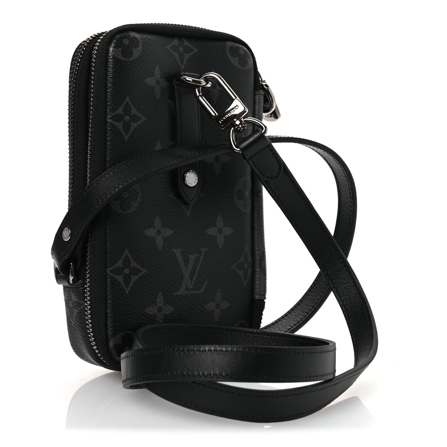 Monogram Eclipse Reverse Double Phone Pouch