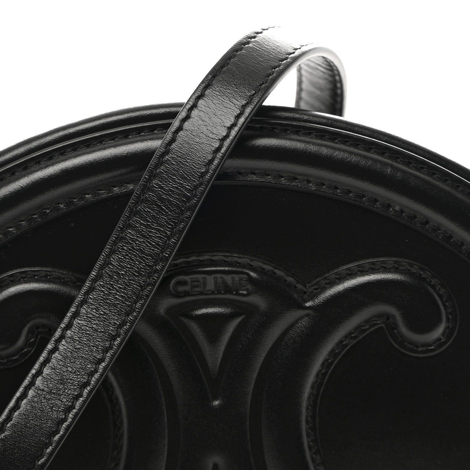 Smooth Calfskin Cuir Triomphe Oval Bag Black