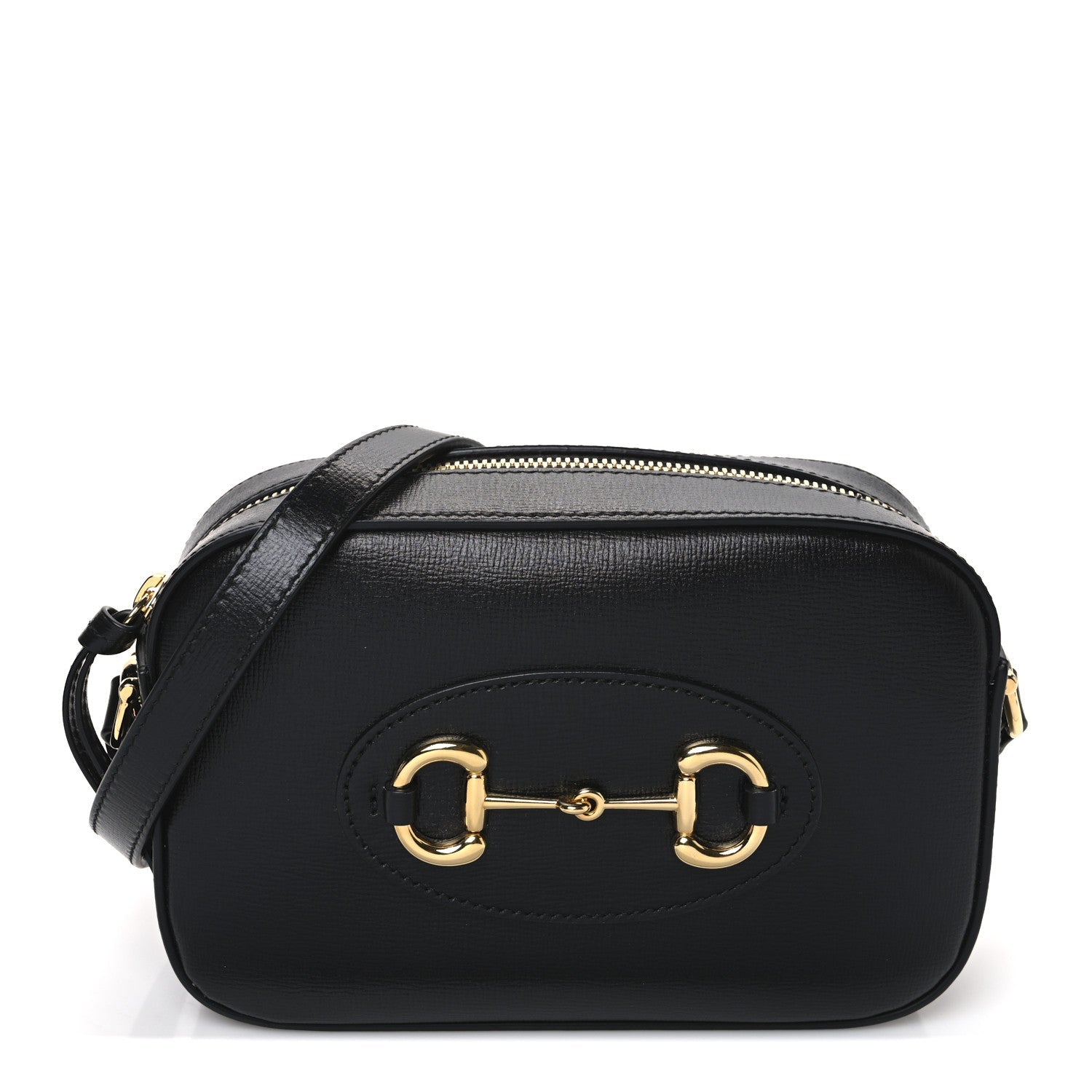 Calfskin Mini Horsebit 1955 Camera Shoulder Bag Black