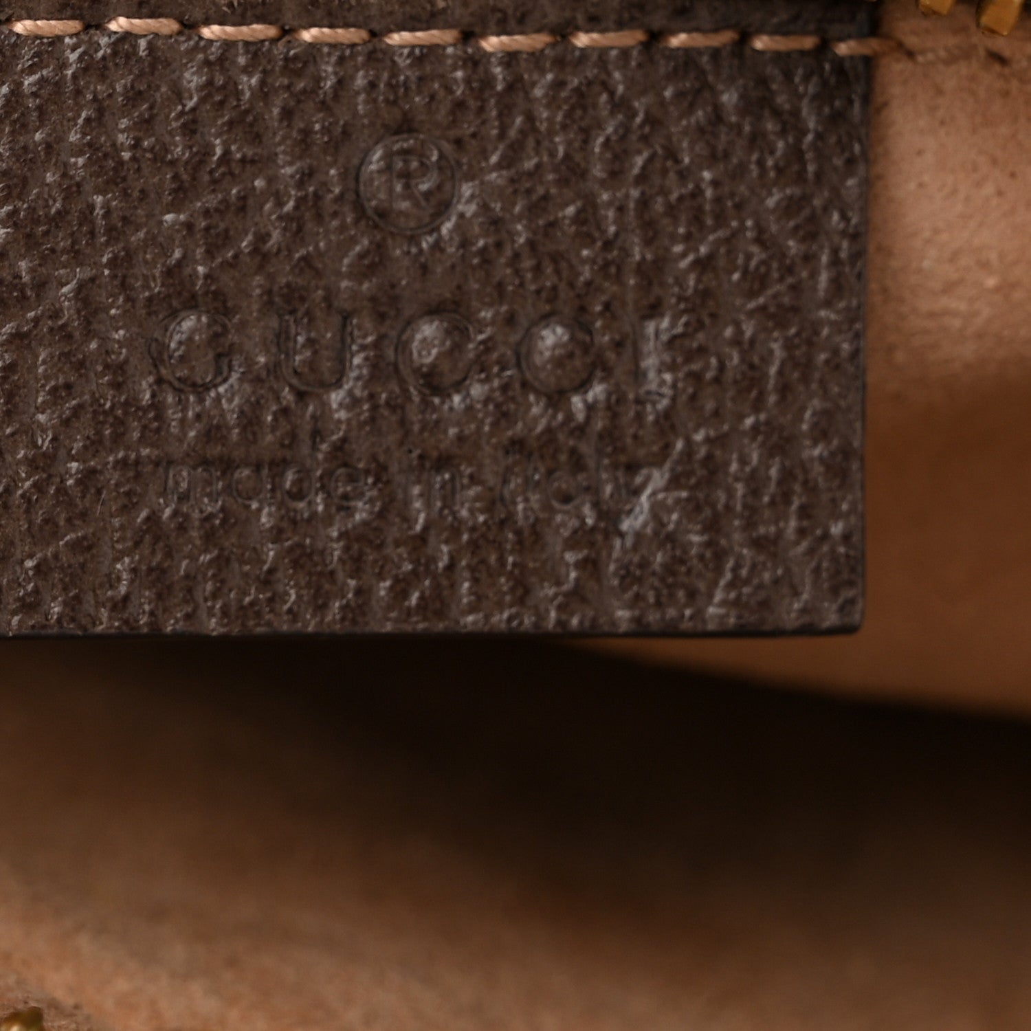 GG Supreme Monogram Mini Ophidia Top Handle Shoulder Bag Brown