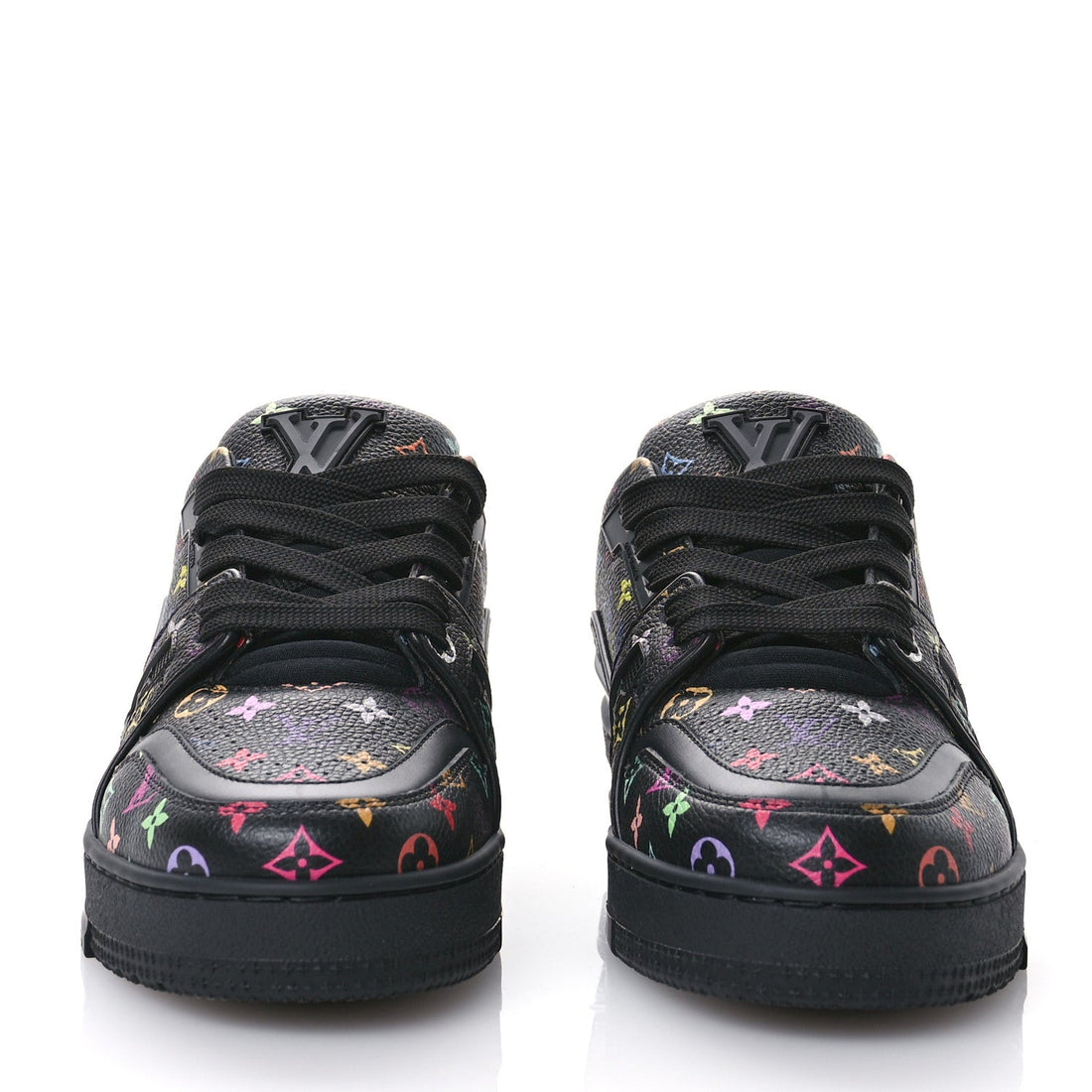 LV X TM Calfskin Monogram Multicolor LV Trainer Sneakers 36 Black