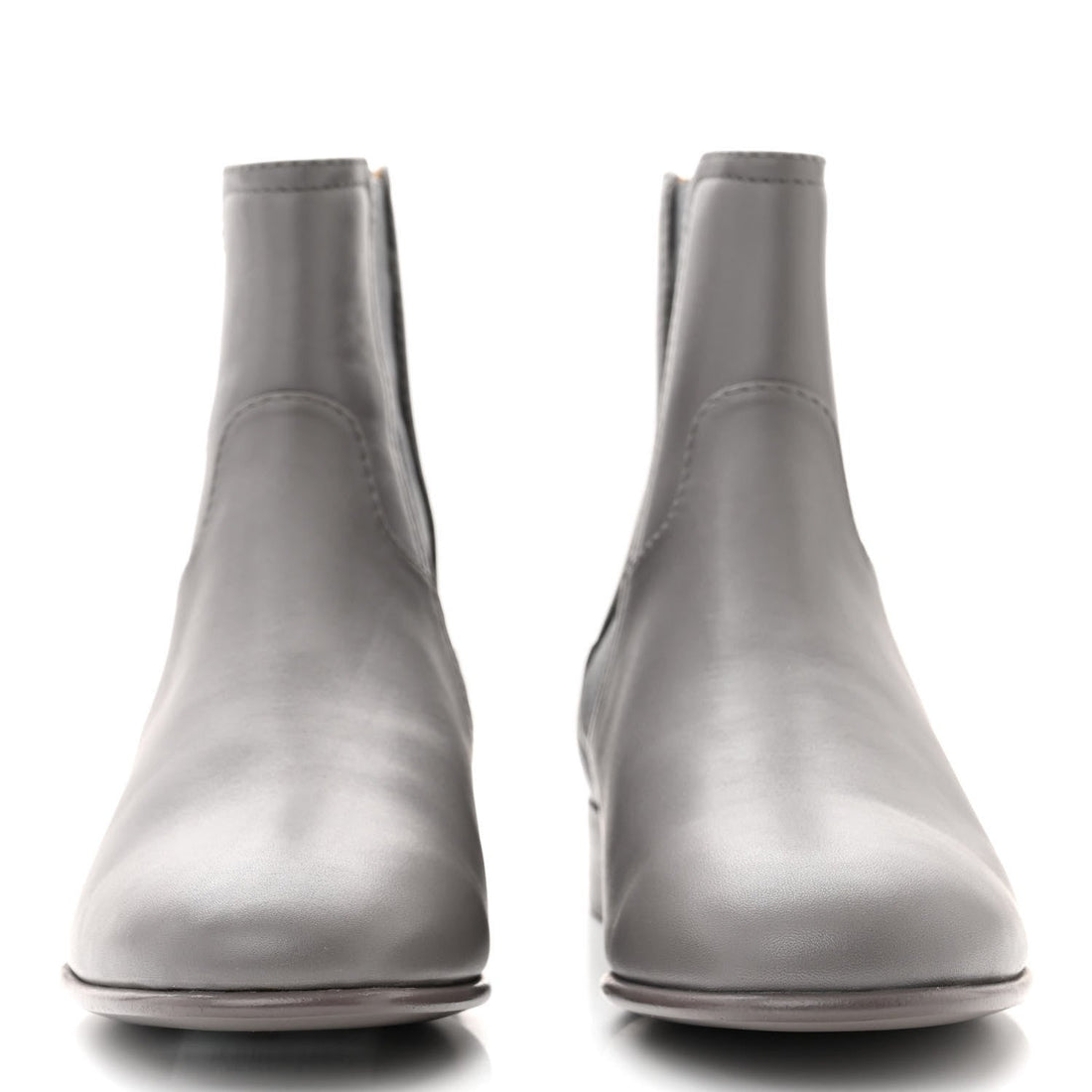 Calfskin Elastic Short Boots 36.5 Grey