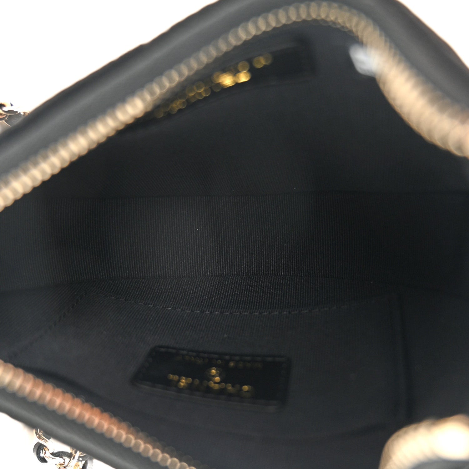 Velvet Crystal Quilted Chain Hobo Black