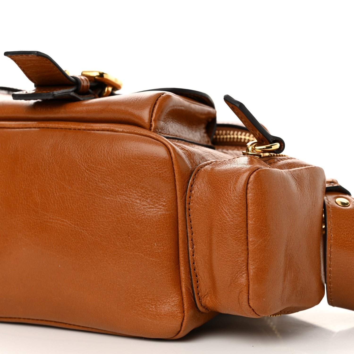 Shiny Buffalo Small Double Carry Camera Bag Clay Brown
