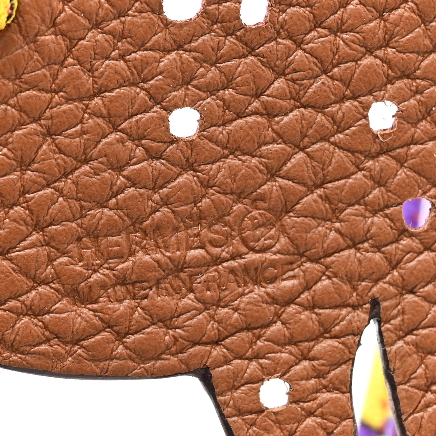 Epsom Togo Petit H Dalmatian Bag Charm GM