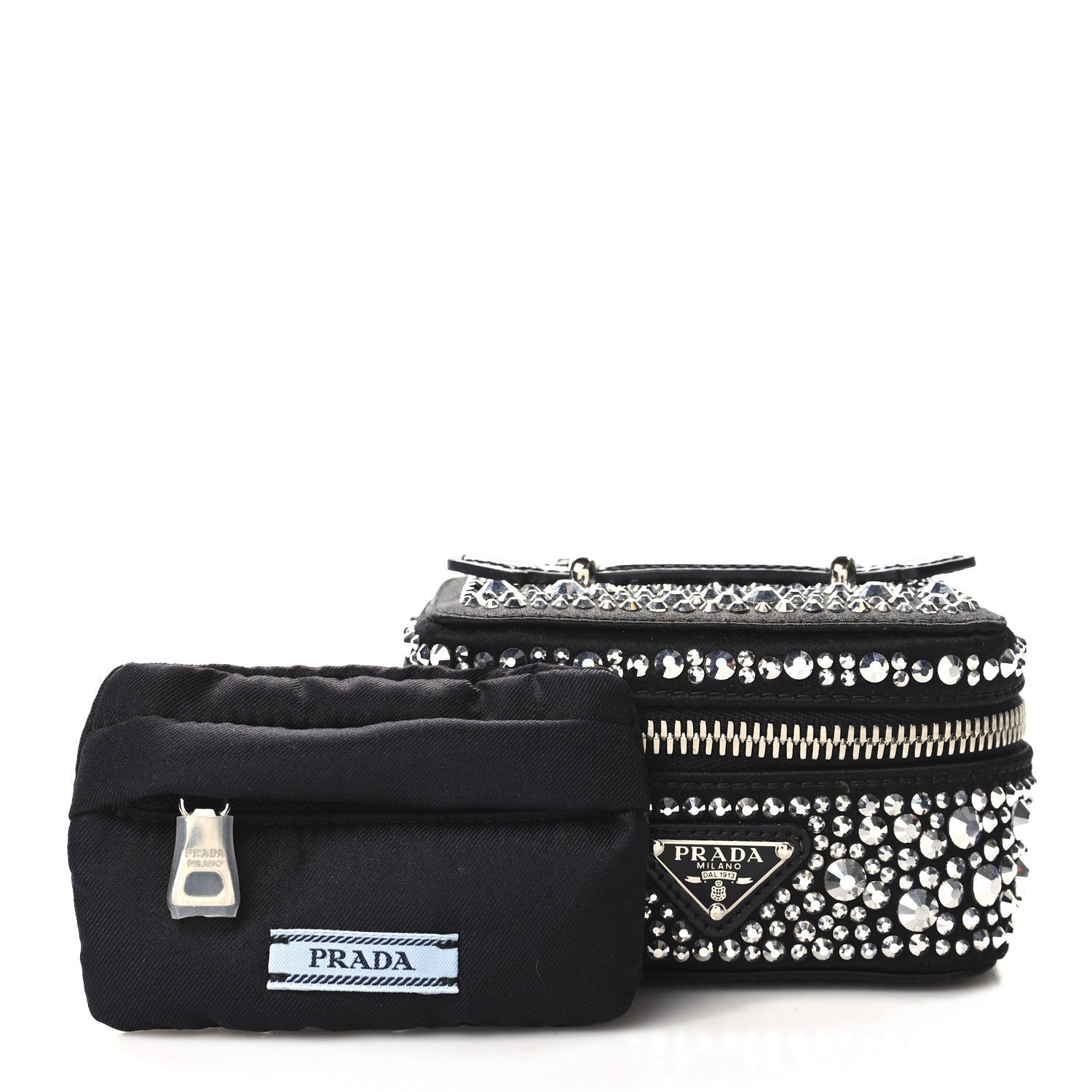 Satin Crystal Degrade Jewelry Beauty Case Metal