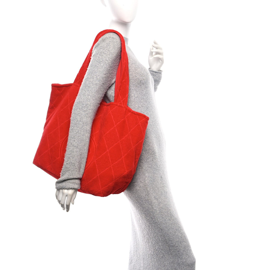 Terry Cotton CC Beach Tote Towel Set Red