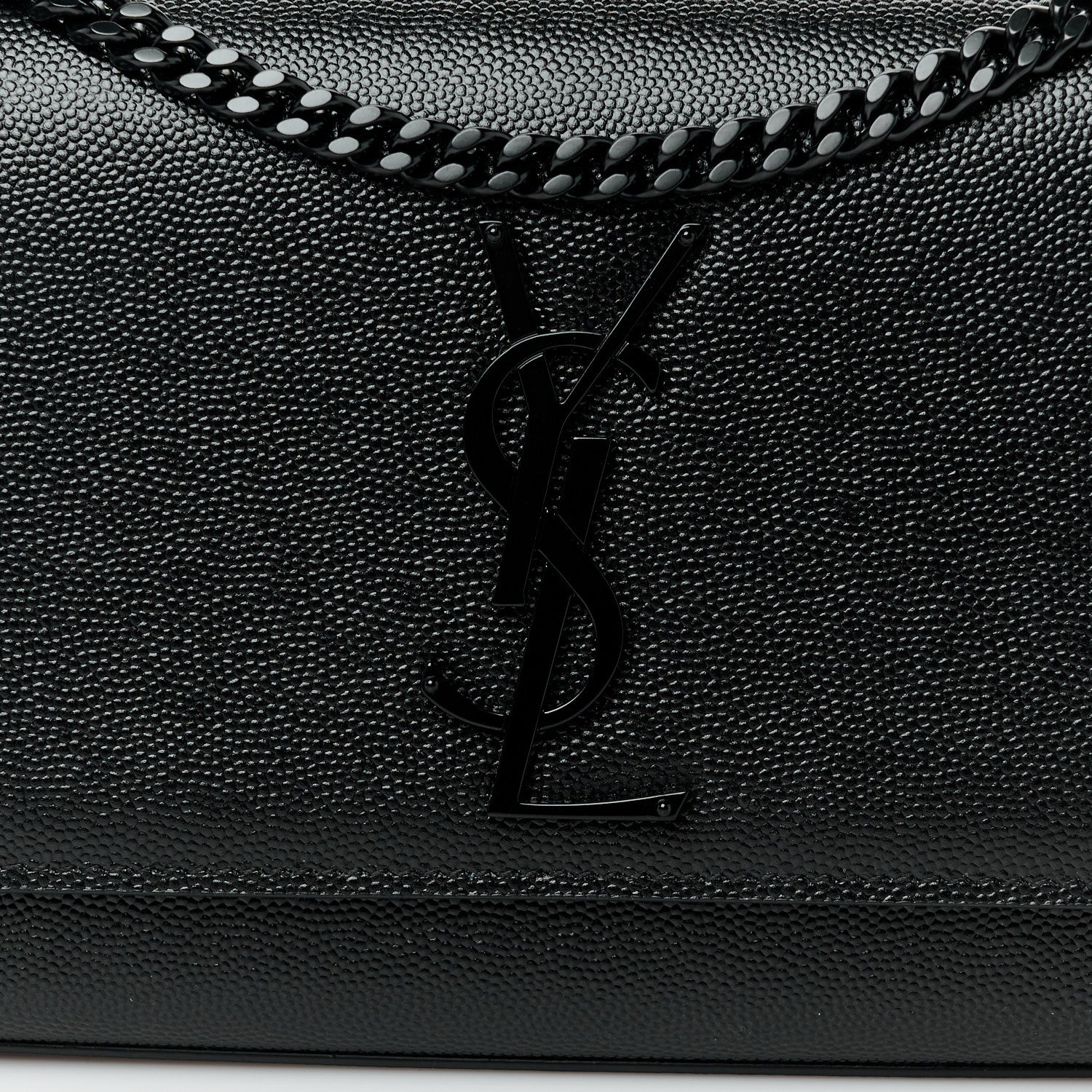 Grain De Poudre Small Monogram Monochrome Kate Satchel Black