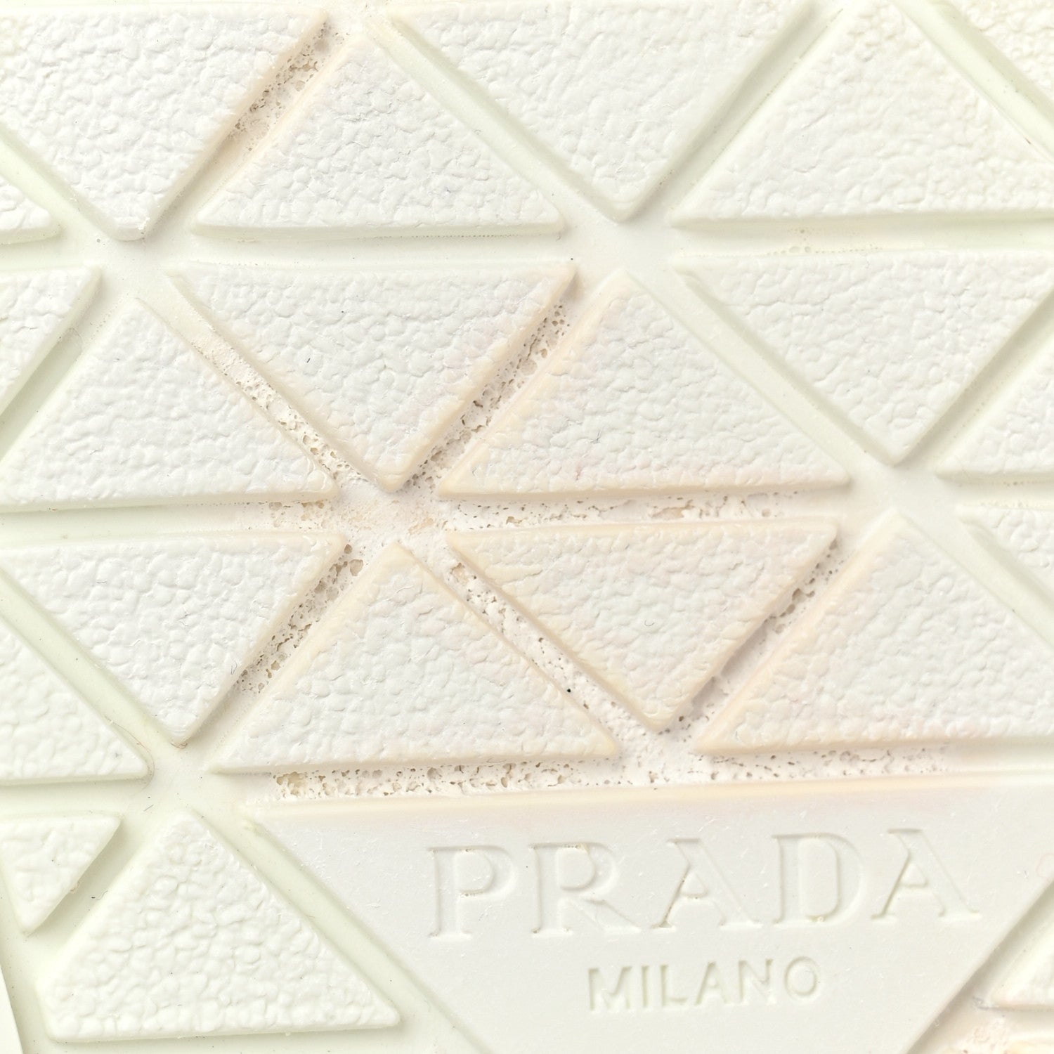 Technical Nylon Triangle Logo Mens Slip On Sneakers 11 White