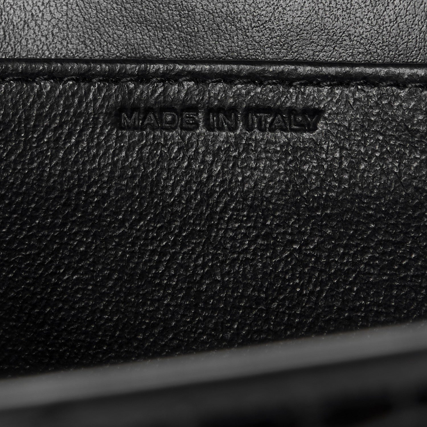 Calfskin Crocodile Embossed Monogram Uptown Chain Wallet Black