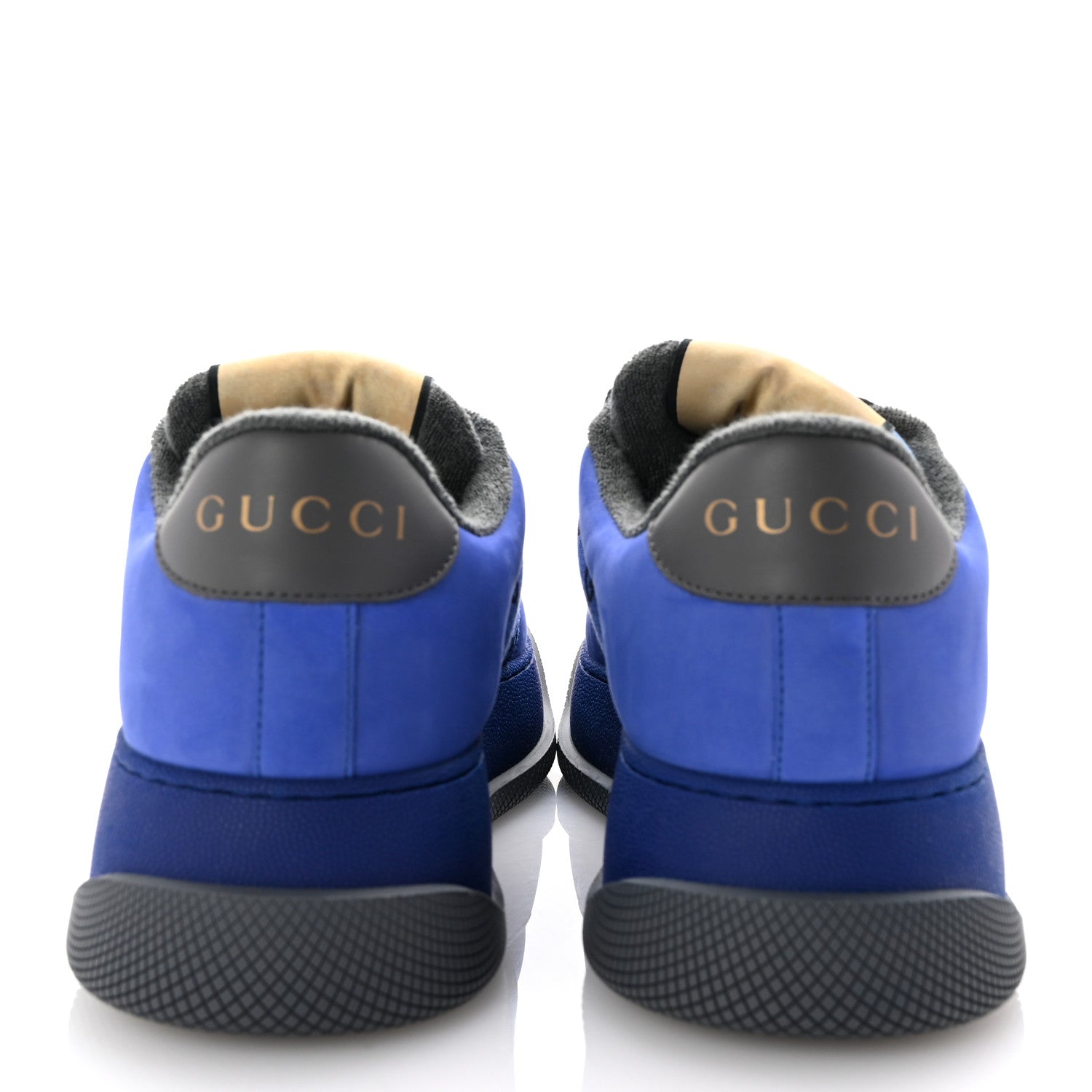Monogram Nubuck Miro Soft Calfskin Mens Screener 50mm Sneakers 9.5 Imperial Blue Graphite Grey