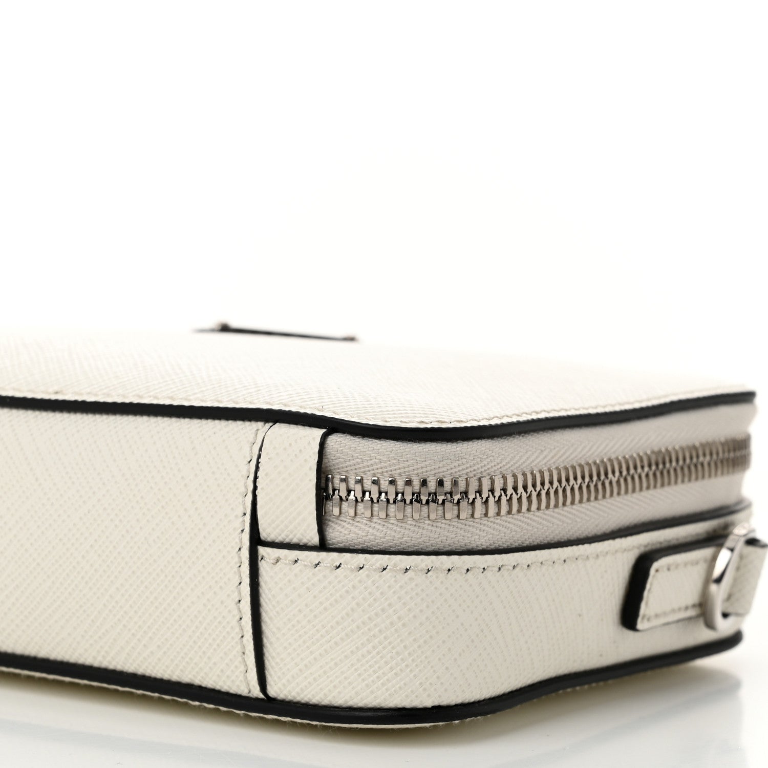 Saffiano Travel Small Brique Crossbody Bag White