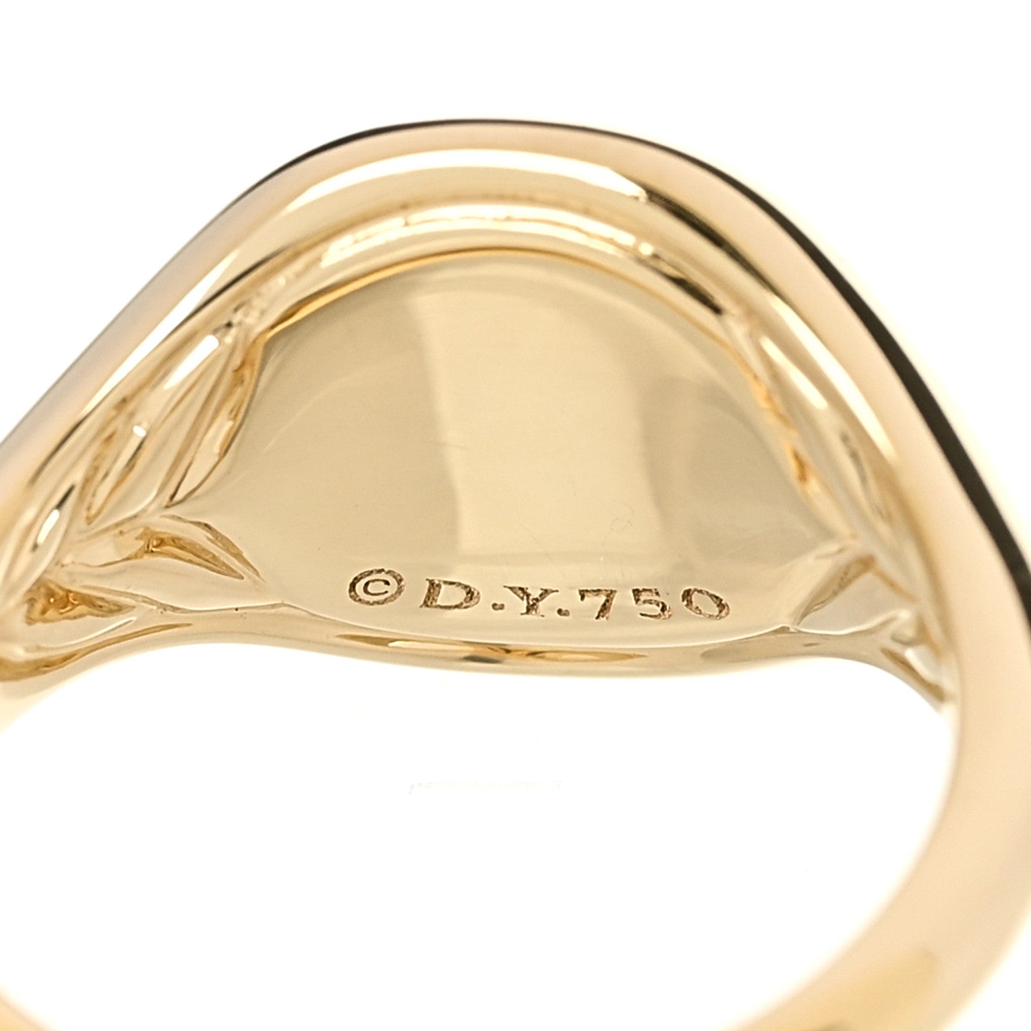 18K Yellow Gold Diamond Initial A Pinky Ring 43 2
