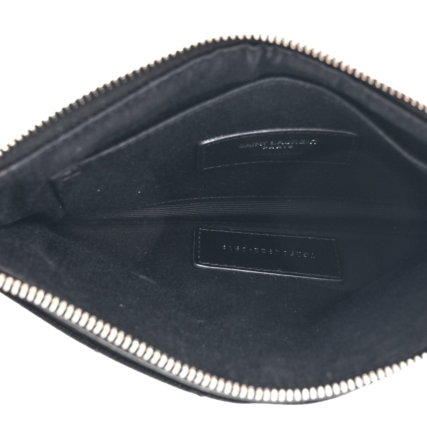 Grain De Poudre Chevron Monogram Bill Pouch Black