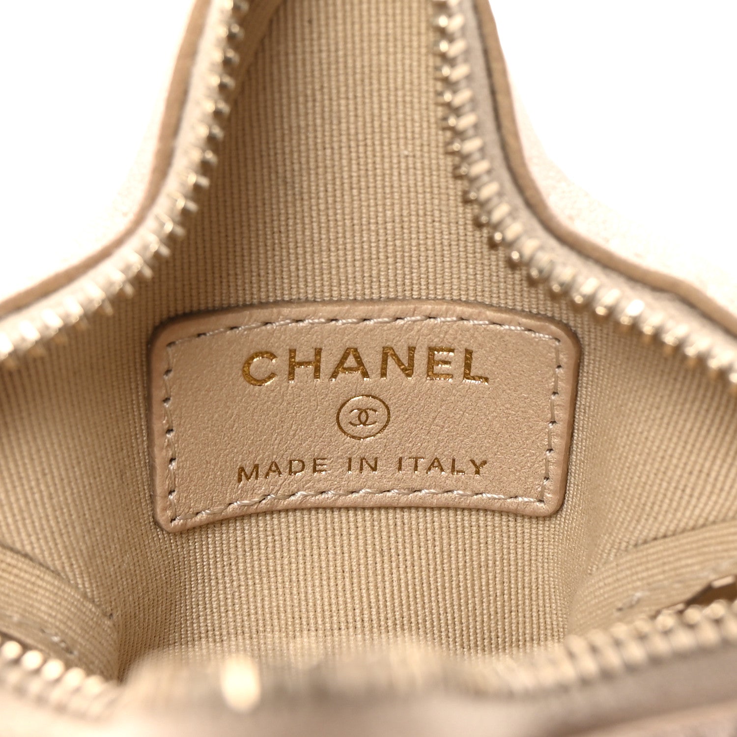 Metallic Lambskin Walk Of Fame Star Clip On Coin Purse Gold