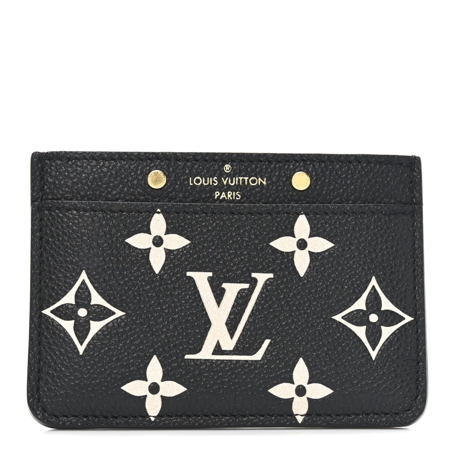 Empreinte Card Holder Black Beige