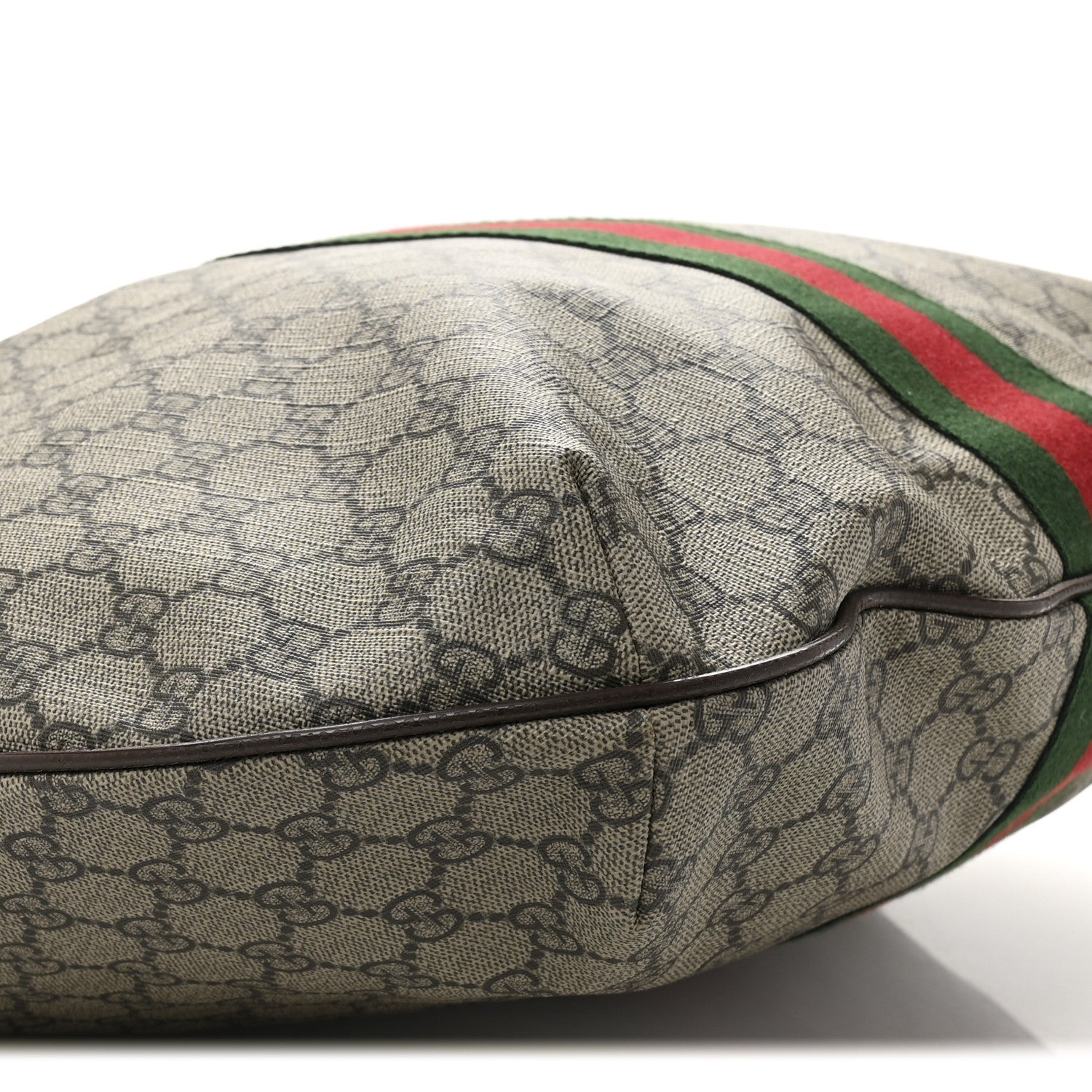 GG Supreme Monogram Web Ophidia Half Moon Hobo Brown