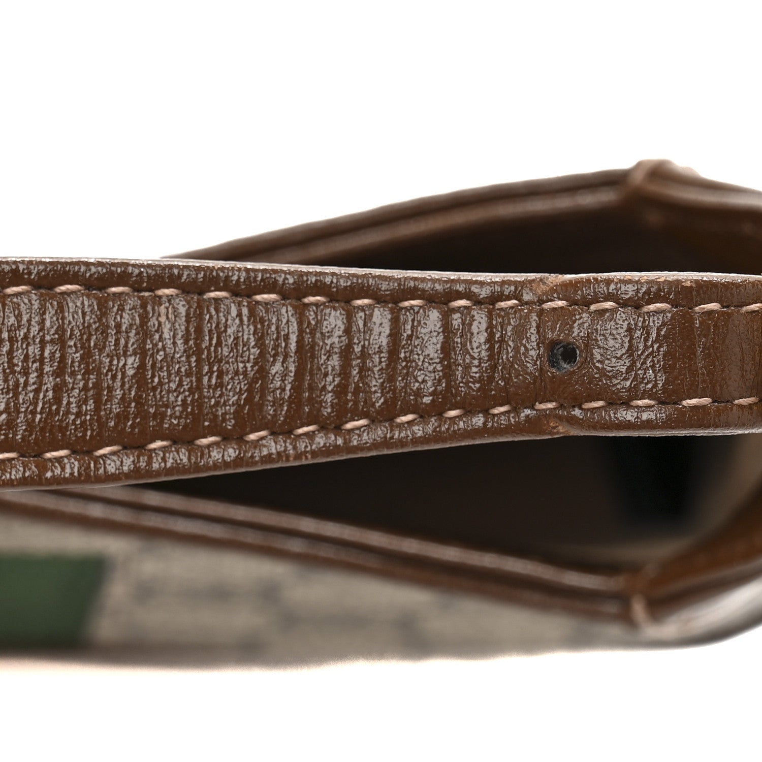 GG Supreme Monogram Azalea Calfskin Web Mini Jackie 1961 Hobo Beige Ebony Brown Sugar