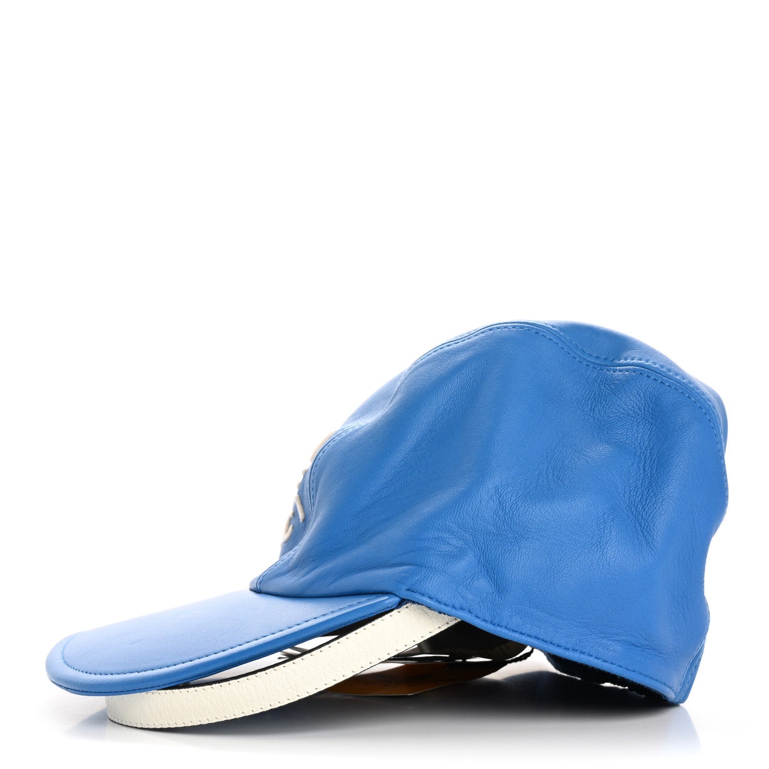 X ADIDAS Lambskin Trefoil Stefanos Baseball Hat XL Blue