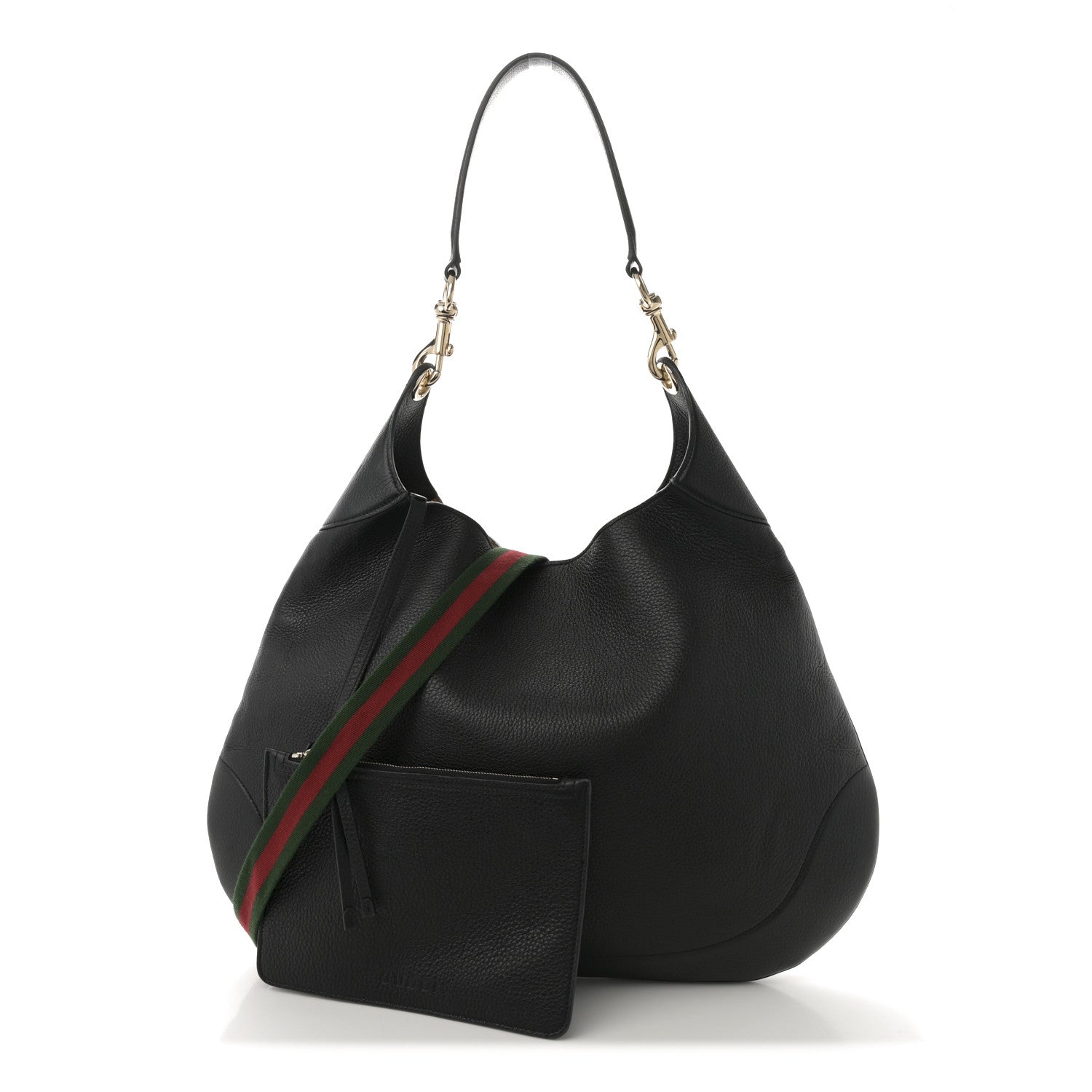 Soft Grained Calfskin Maxi B Hobo Black
