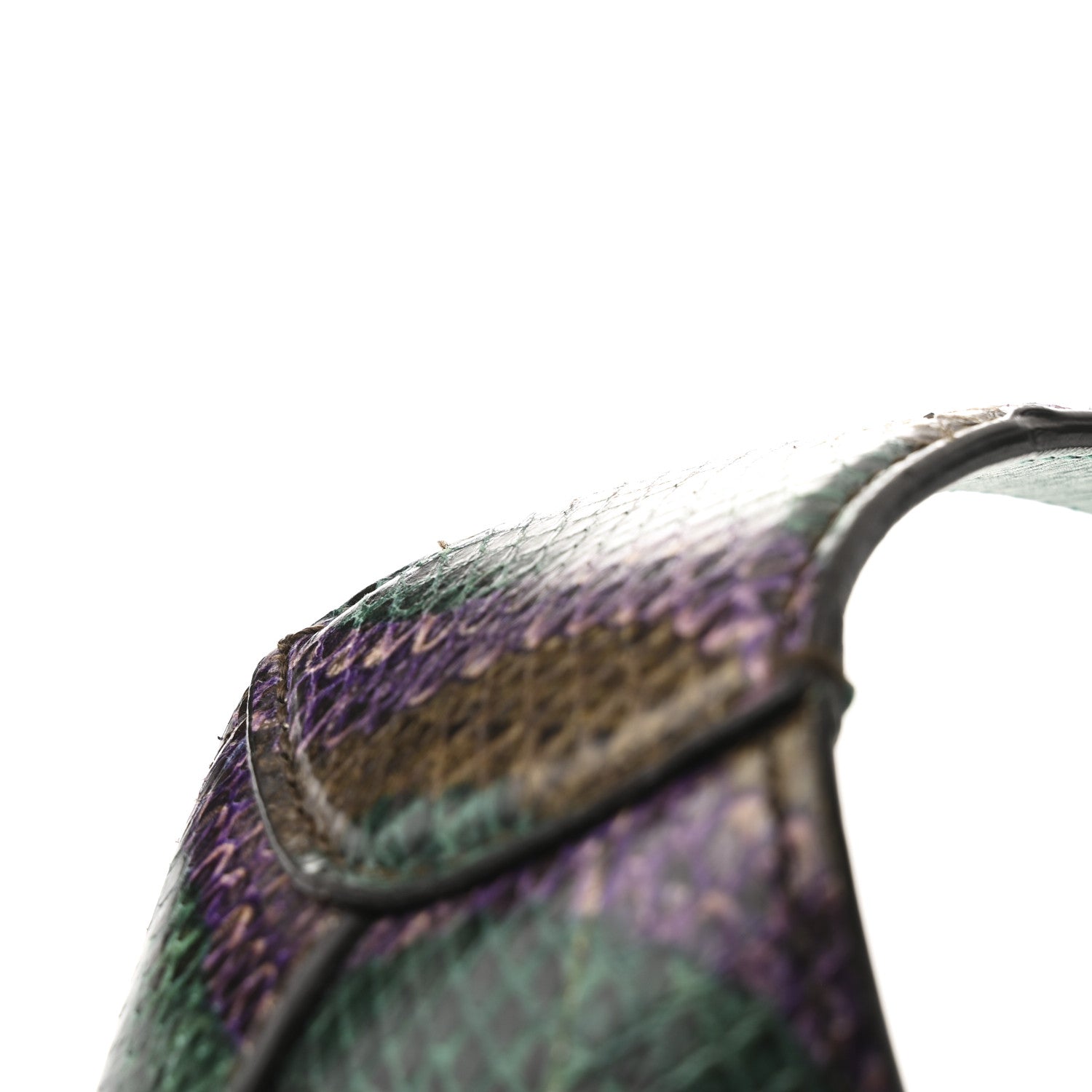 Snakeskin Large Jackie Hobo Green Multicolor