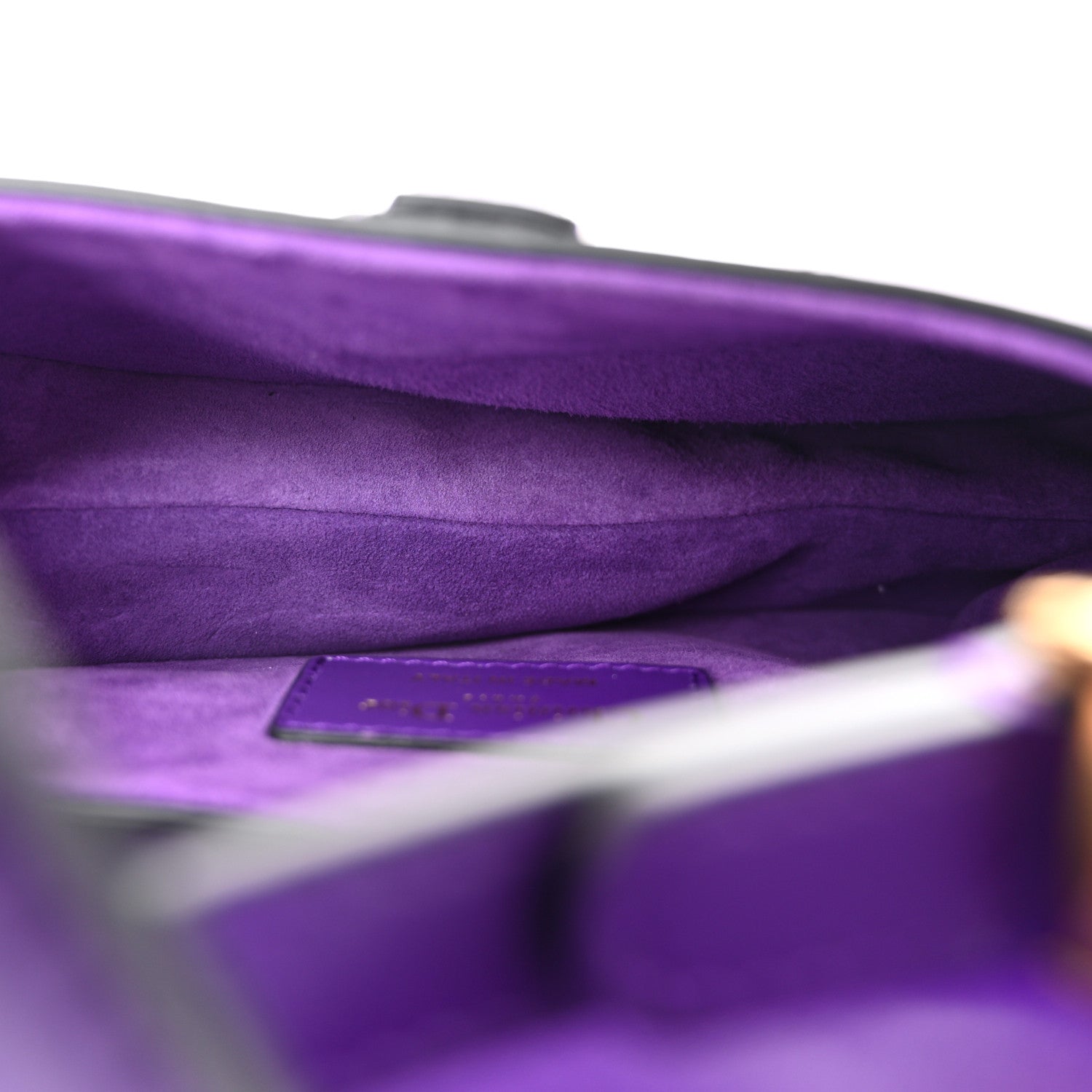 Supple Calfskin Mini Saddle Bag Purple