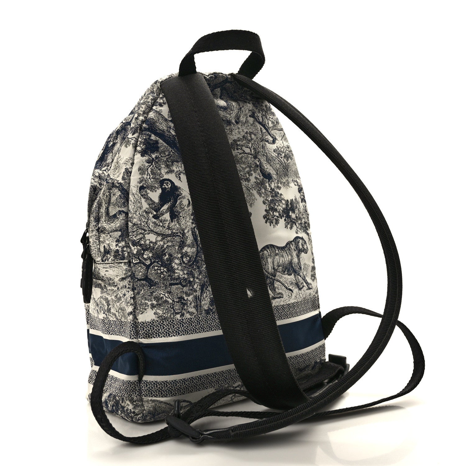 Nylon Technical Fabric Toile De Jouy Small Diortravel Backpack Blue